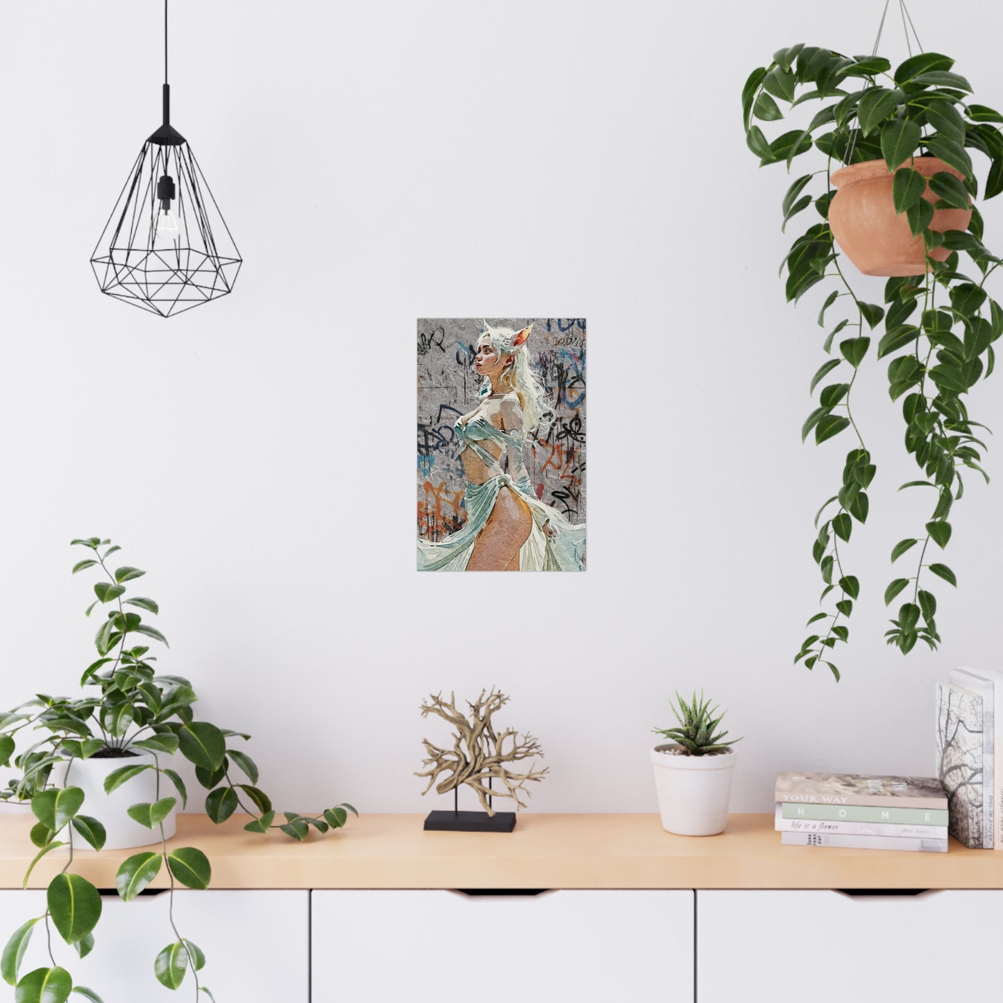 Urban Elf – Empower Your Walls with Vivid Street Art Poster - Artistic Matte Poster Print - Urban Fantasy Decor, Wall Art for Home, Gift for Anime Lovers, Unique Room Aesthetic