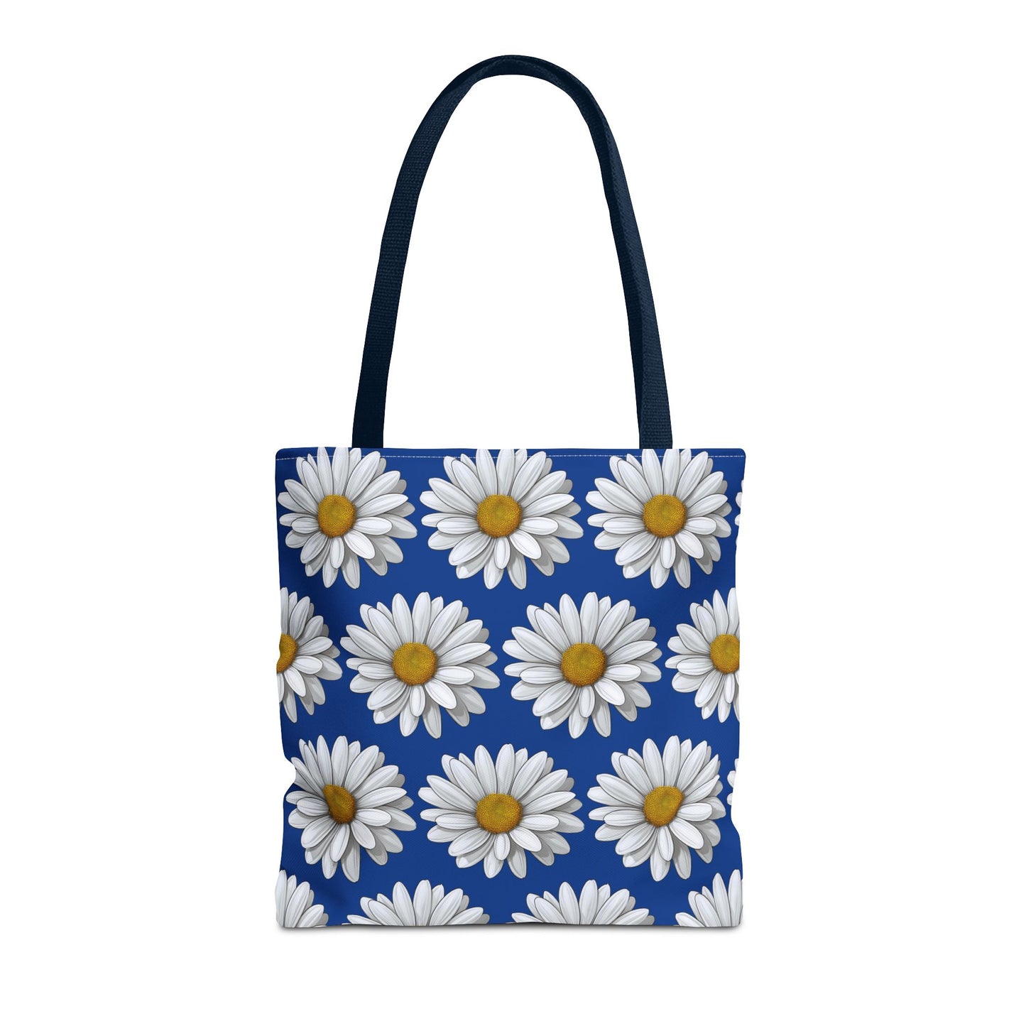 Daisy Tote Bag - White Floral Design Summer Fashion Accessory