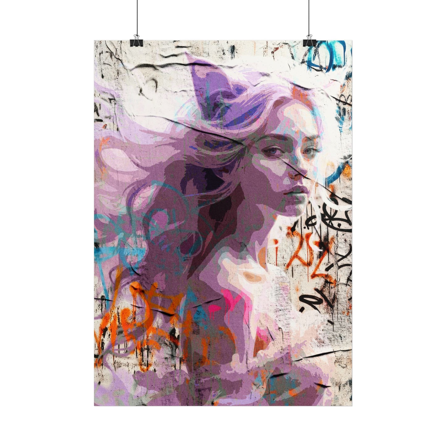 "Beautiful Anime Cat Girl" Artistic Abstract Pop Art Poster - Modern Home Decor