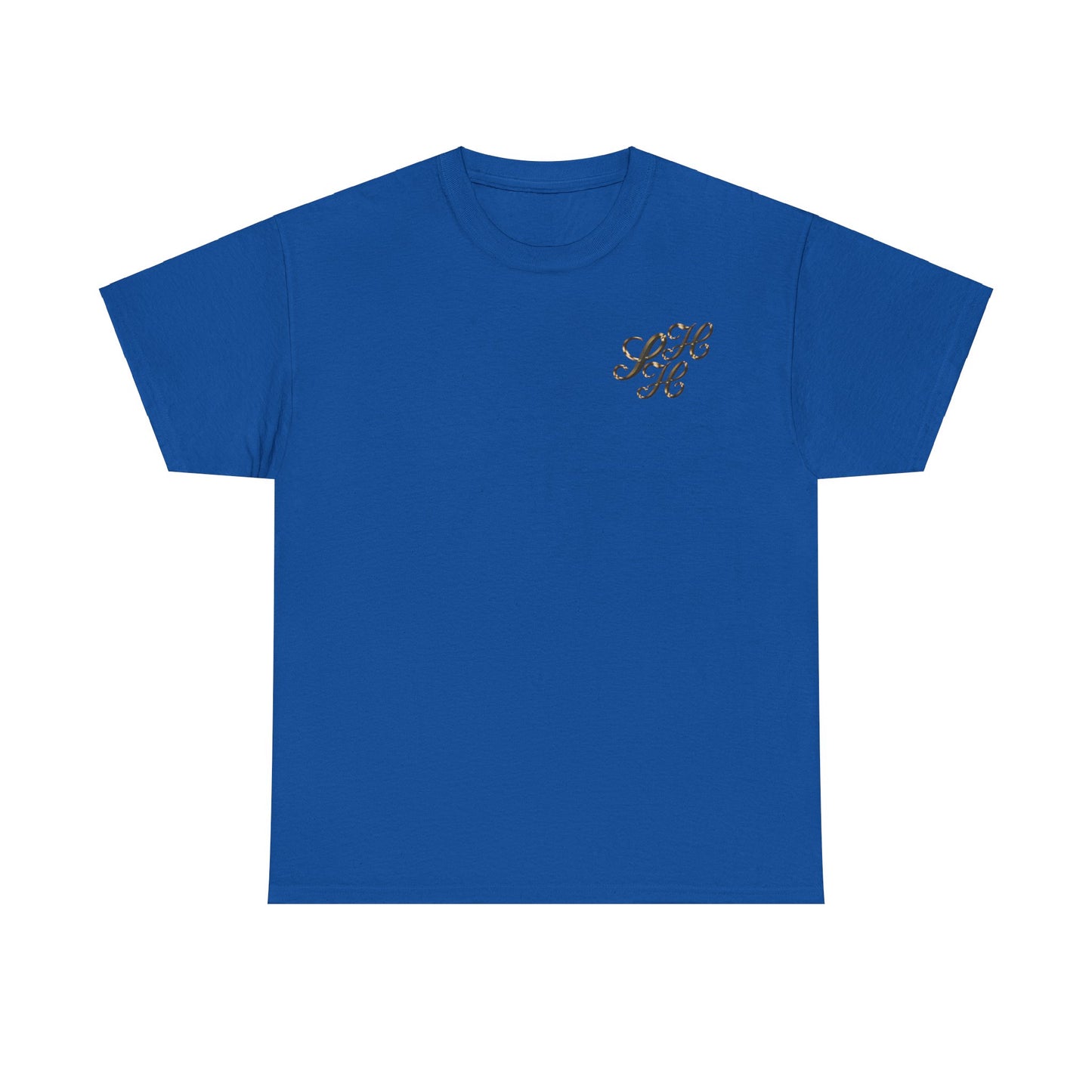 Unisex Tee - Golden Scandi Home Heaven Logo - Decorative Design