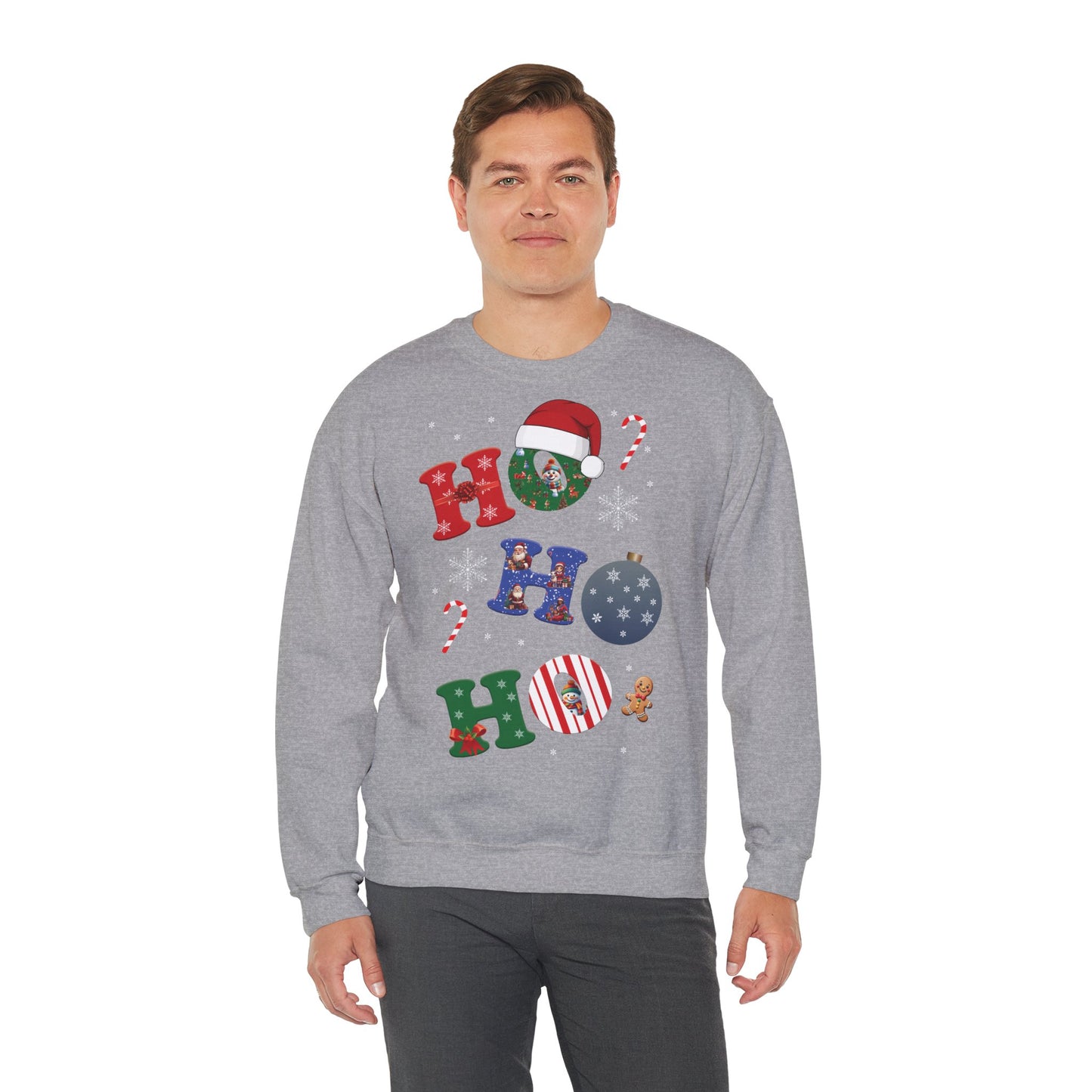🎄Joy Stacked: A Tower of Holiday Cheer - Festive Crewneck Sweatshirt with Holiday Cheer, Cozy Winter Sweater, Christmas Gift, Unisex Holiday Apparel, Comfortable Loungewear