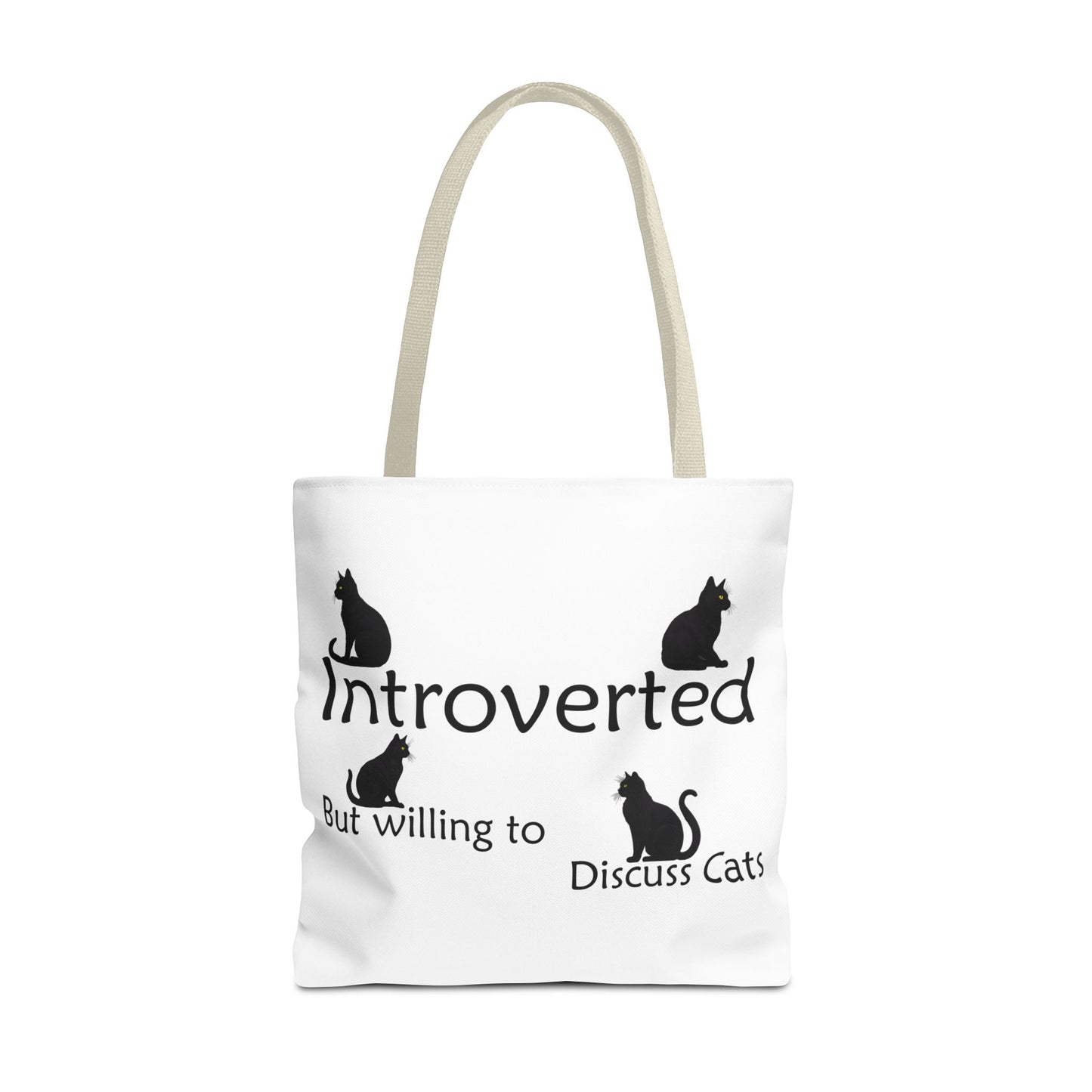 Cat Tote Bag: Introverted, but willing to discuss cats