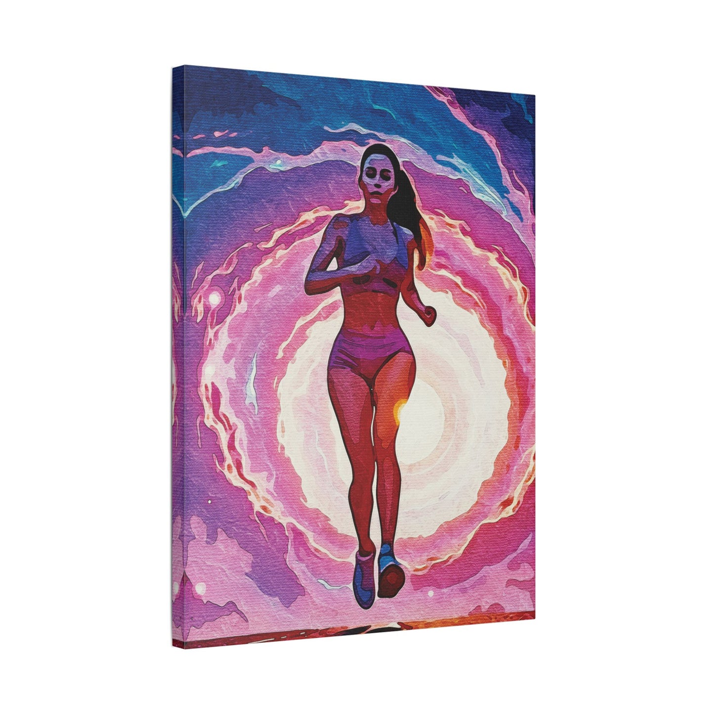 Ignite the Momentum – Empowering Fitness Art for Runners, Dreamers & Everyday Warriors - Vibrant Canvas Wall Art of Athletic Woman, Fitness Decor, Sporty Home Gallery, Motivational Artwork, Gym Wall Piece