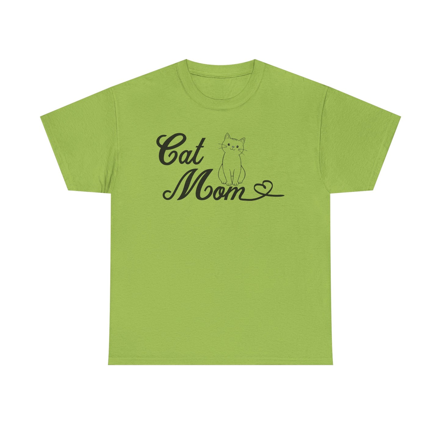 Cat Mom Unisex Heavy Cotton Tee - Perfect Gift for Cat Lovers