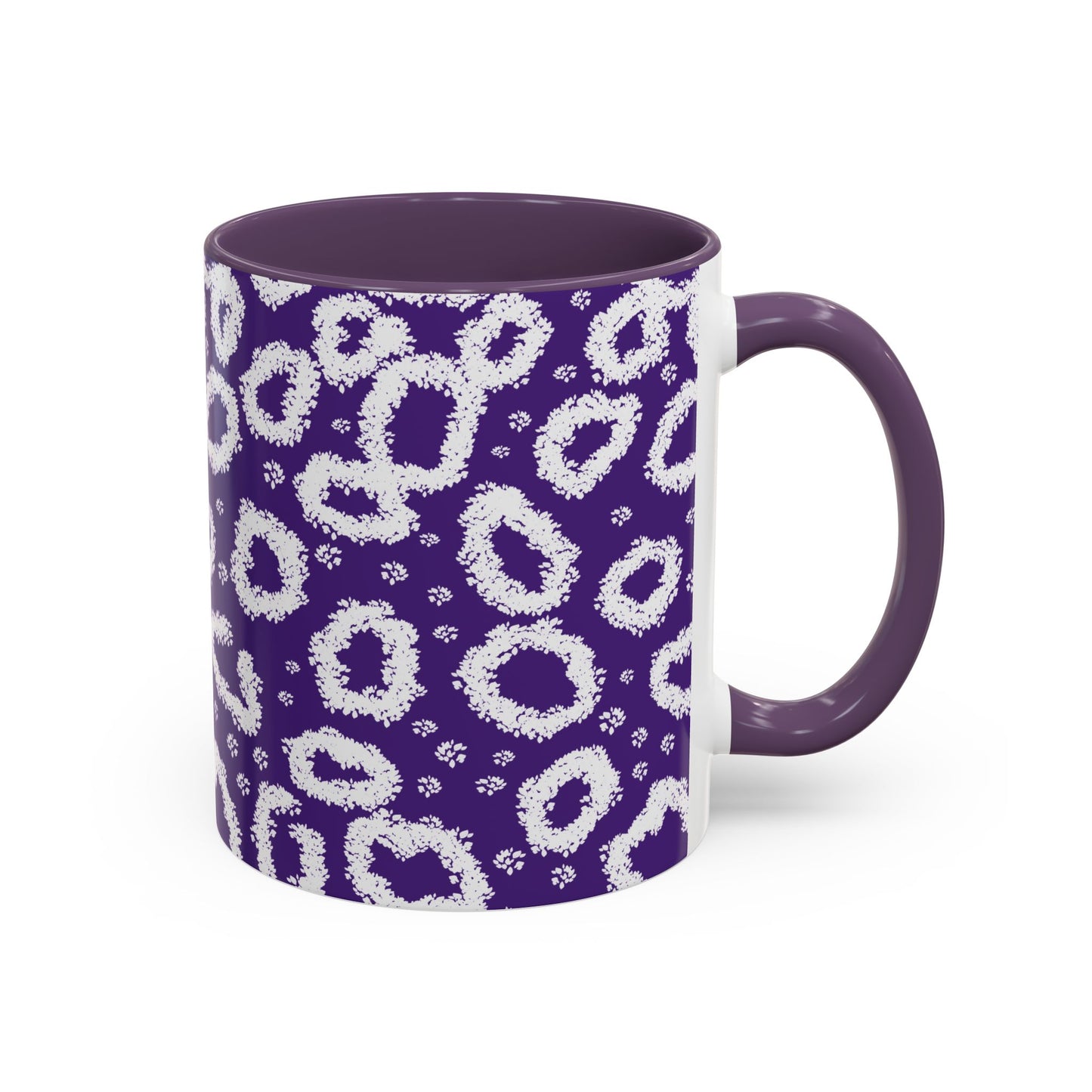 Trendy Purple Leopard Print Coffee Mug - 11 & 15oz