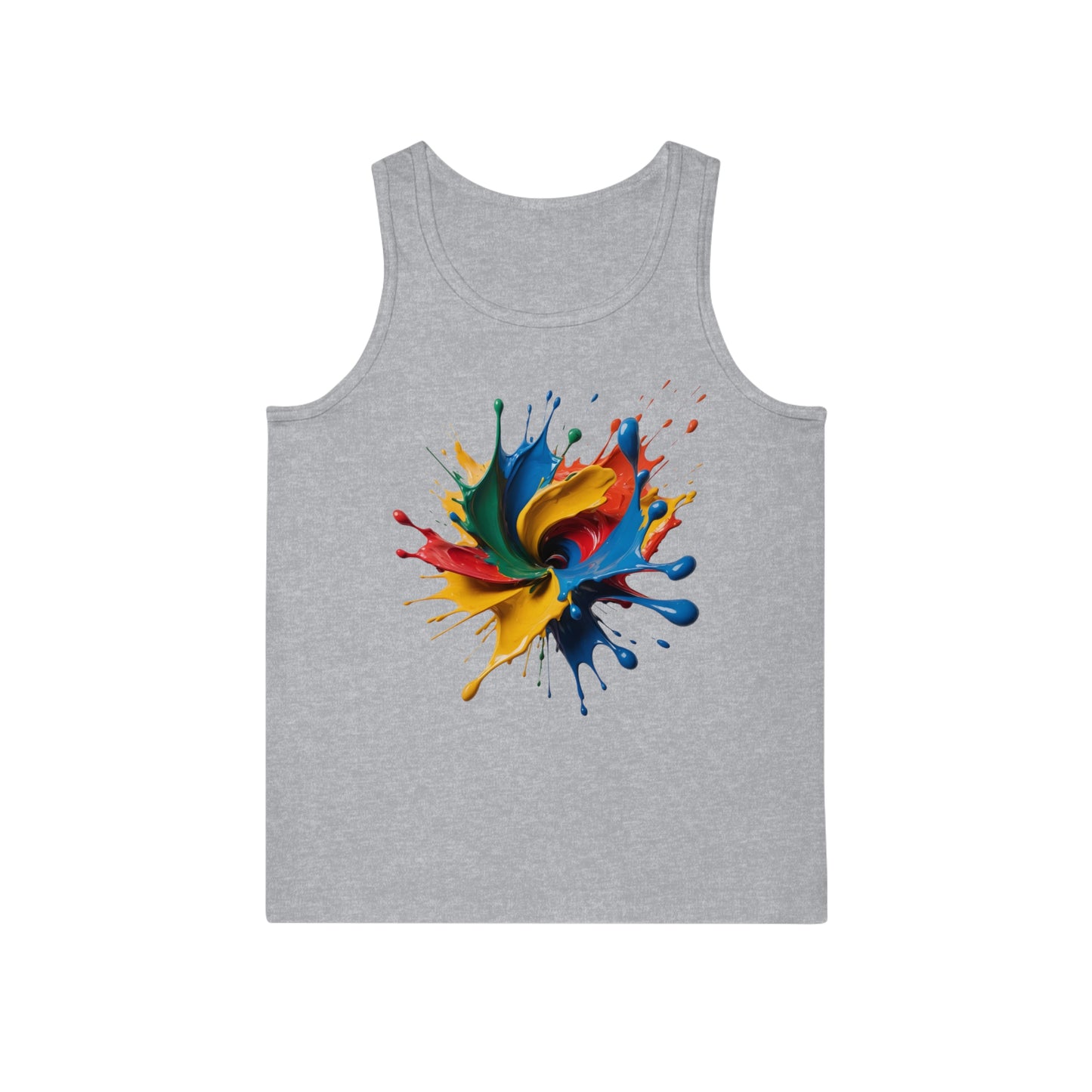 "Oops!" Color Splash Energy – Wear the Art, Feel the Vibe - Vibrant Color Splash Unisex Tank Top | Summer Style, Perfect Gift, Beachwear, Festival Attire, Artsy Apparel