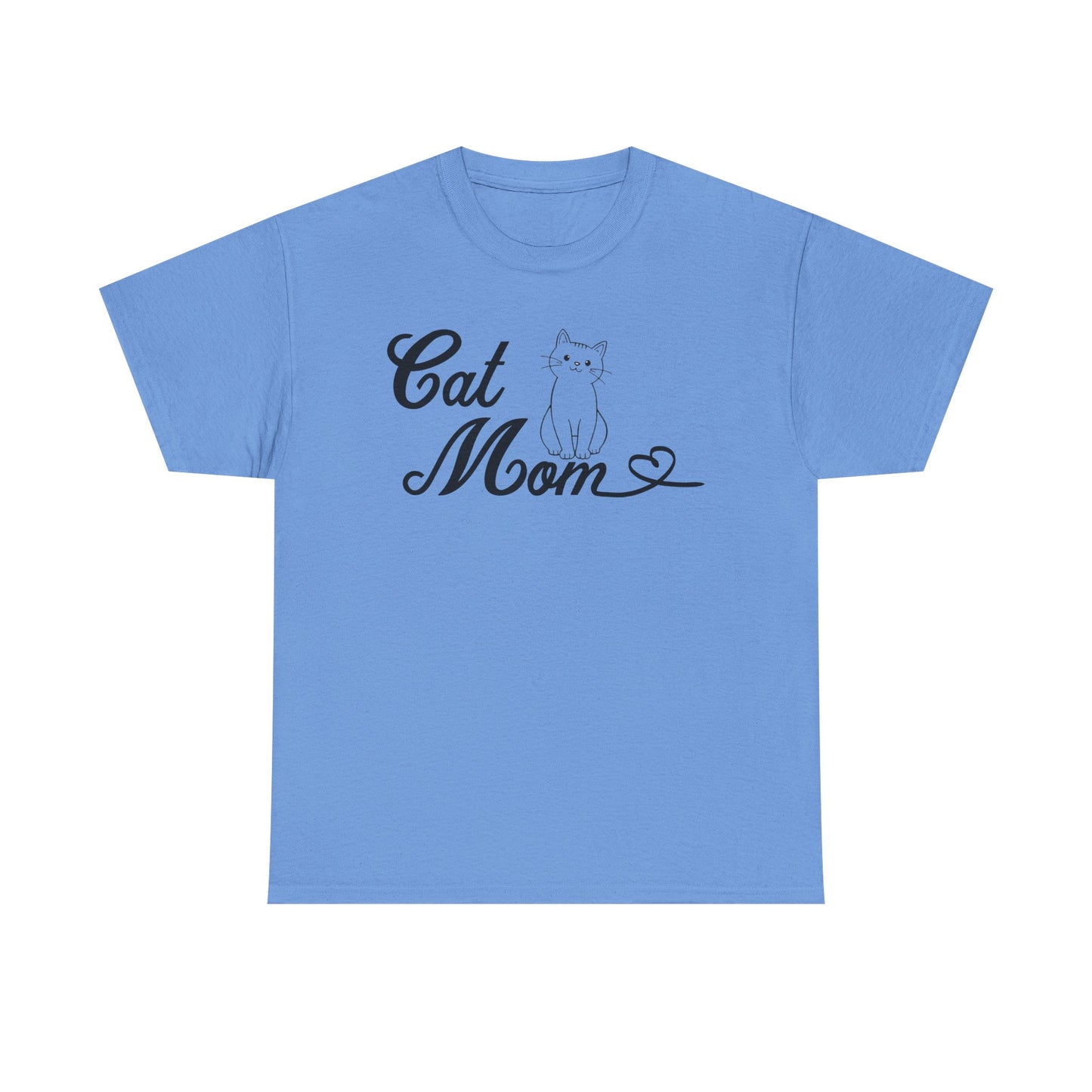 Cat Mom Unisex Heavy Cotton Tee - Perfect Gift for Cat Lovers
