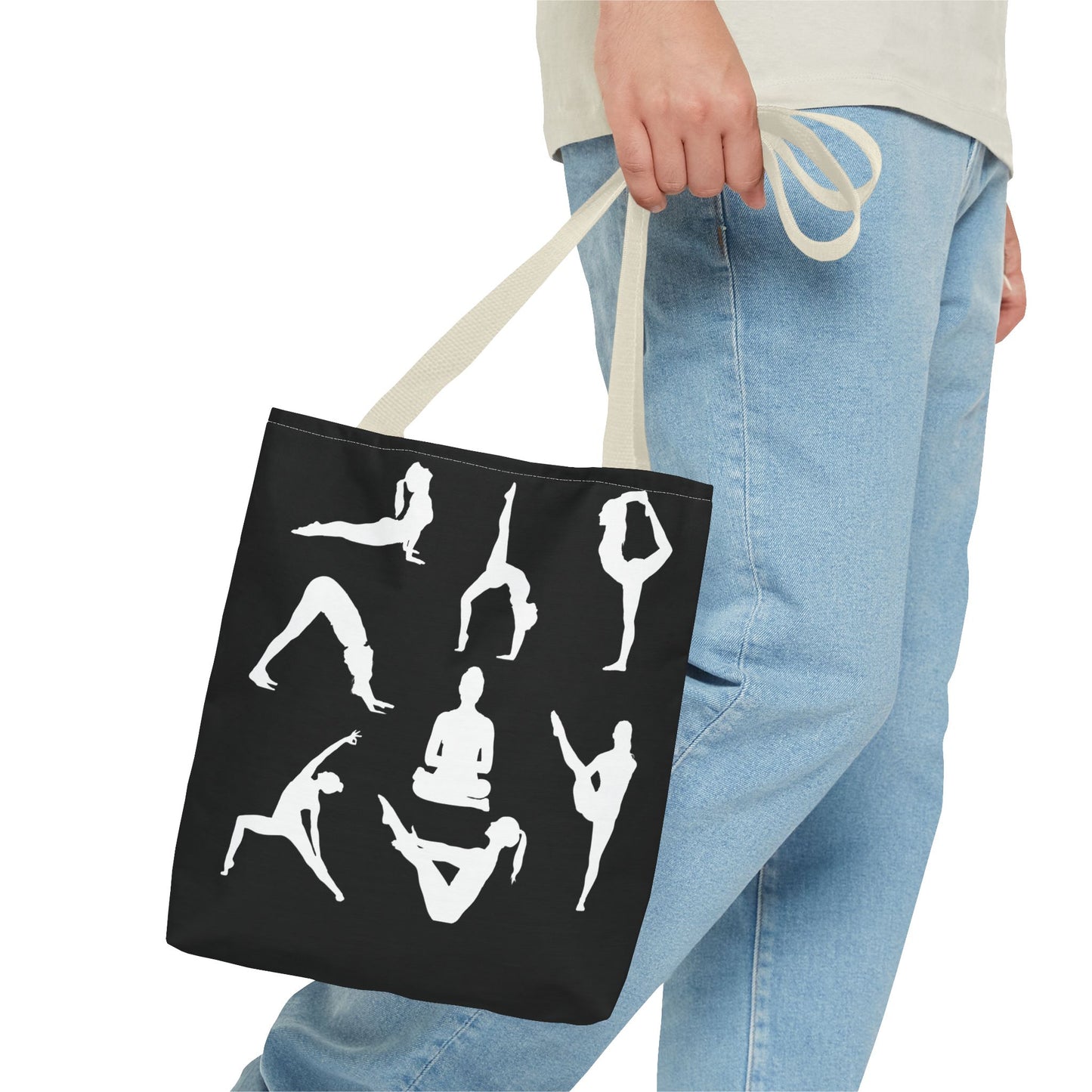 Yoga Tote Bag featuring YOGA Poses