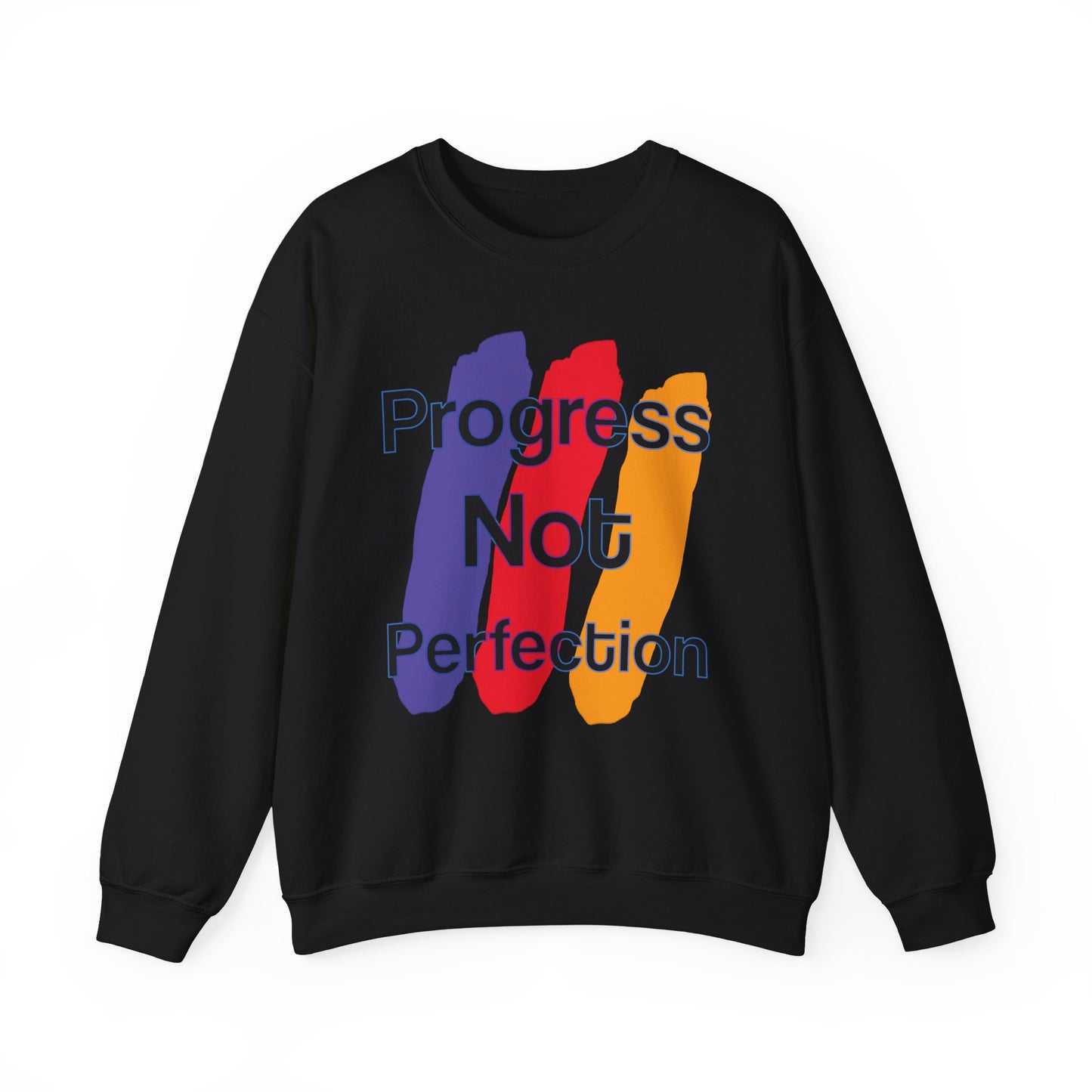 Wear the Win β Progress Is the Real Power ππ¨ - Progress Not Perfection Sweatshirt, Cozy Crewneck Pullover, Motivational Gift, Casual Fashion, Positive Affirmation Clothing