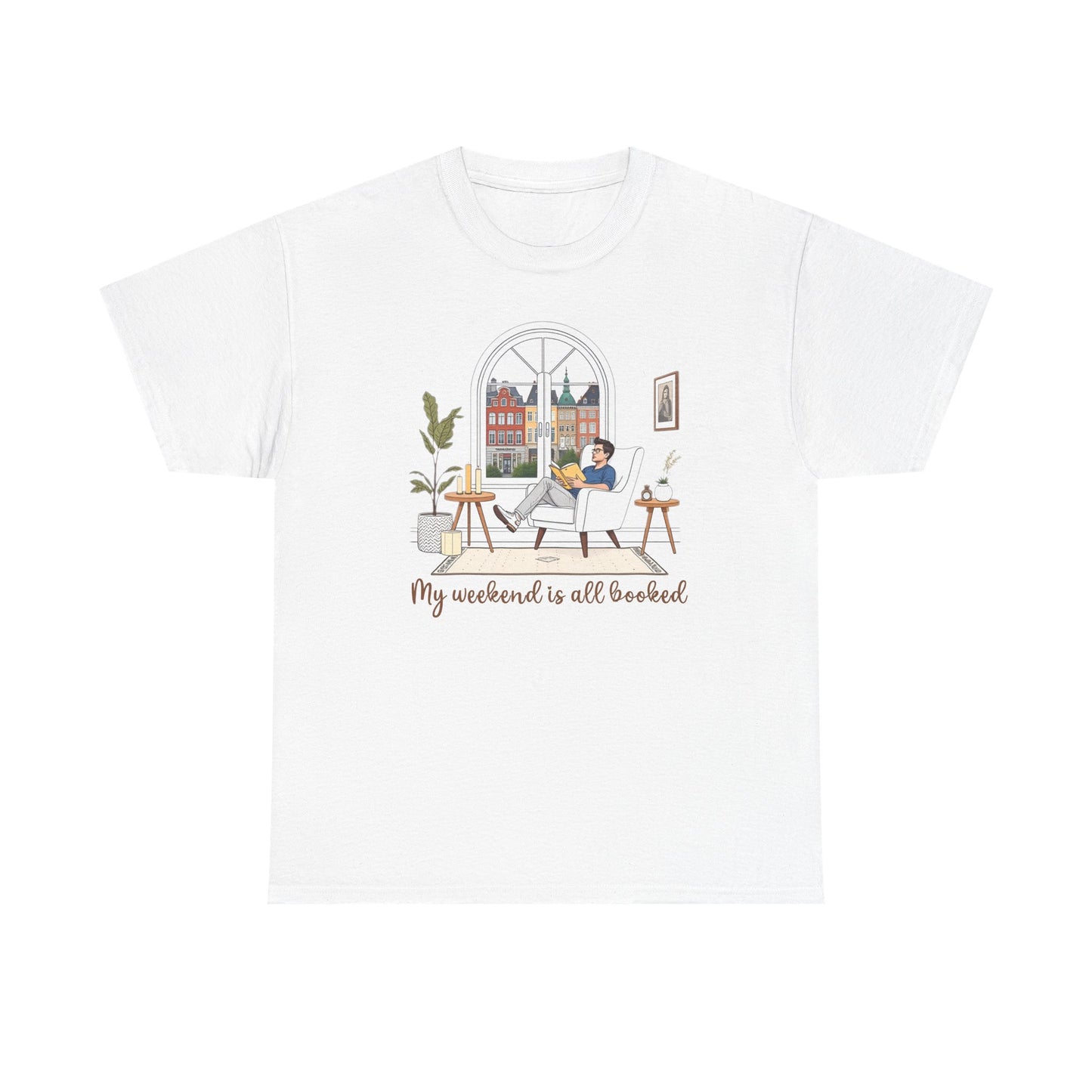 Bookworm t-shirt - My Weekend Is All Booked - Unisex Cotton