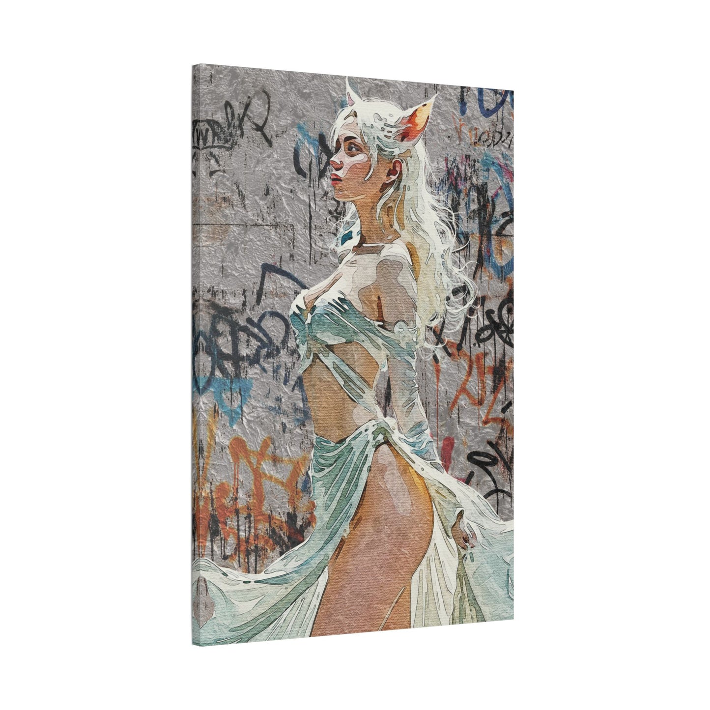 Urban Elf – Empower Your Walls with Vivid Street Art Canvas - Art Print Canvas, Wall Decor, Modern Home Art, Unique Gift, Stylish Decoration, Portrait Artwork, Statement Piece