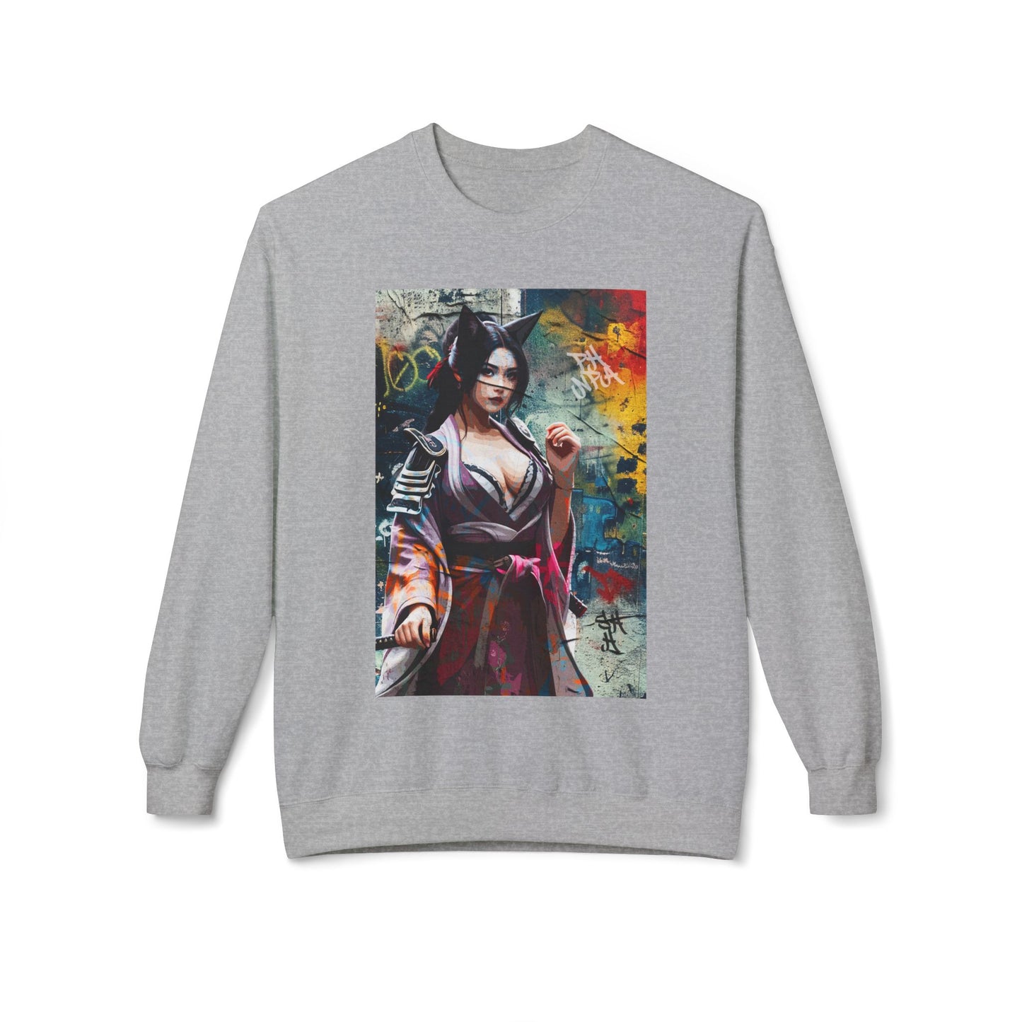 Graffiti Warrior Cat Women Sweatshirt