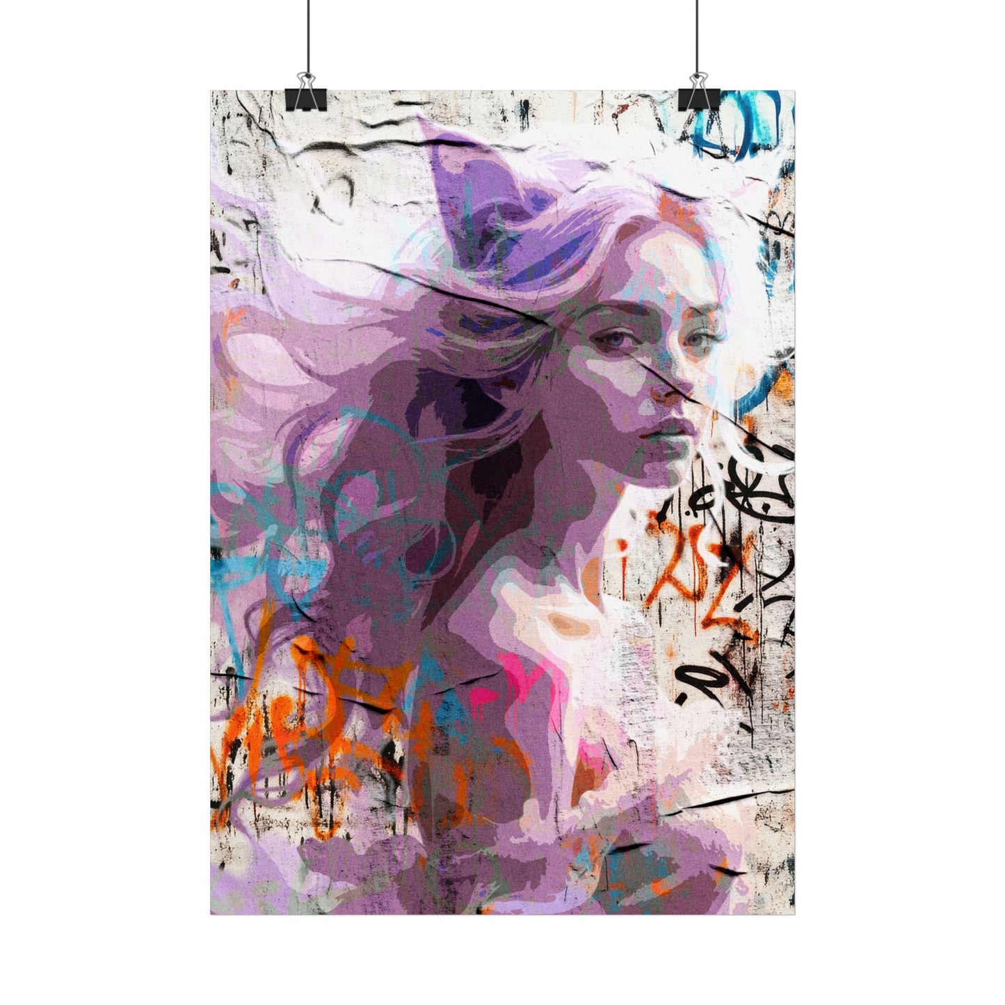 "Beautiful Anime Cat Girl" Artistic Abstract Pop Art Poster - Modern Home Decor