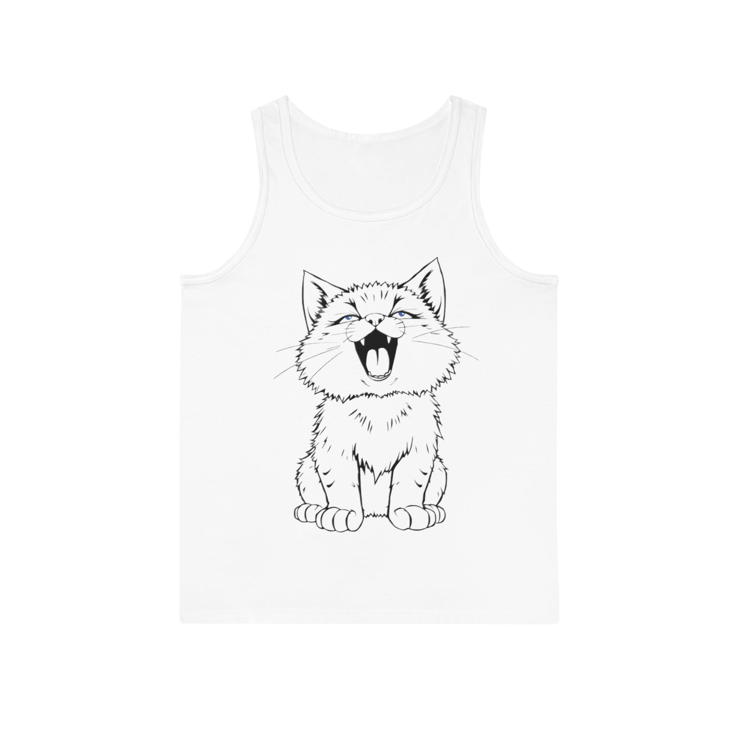 Cute Cat Unisex Softstyle™ Tank Top | Fun Summer Top, Cat Lover Gift, Casual Wear, Funny Animal Shirt, Birthday Present