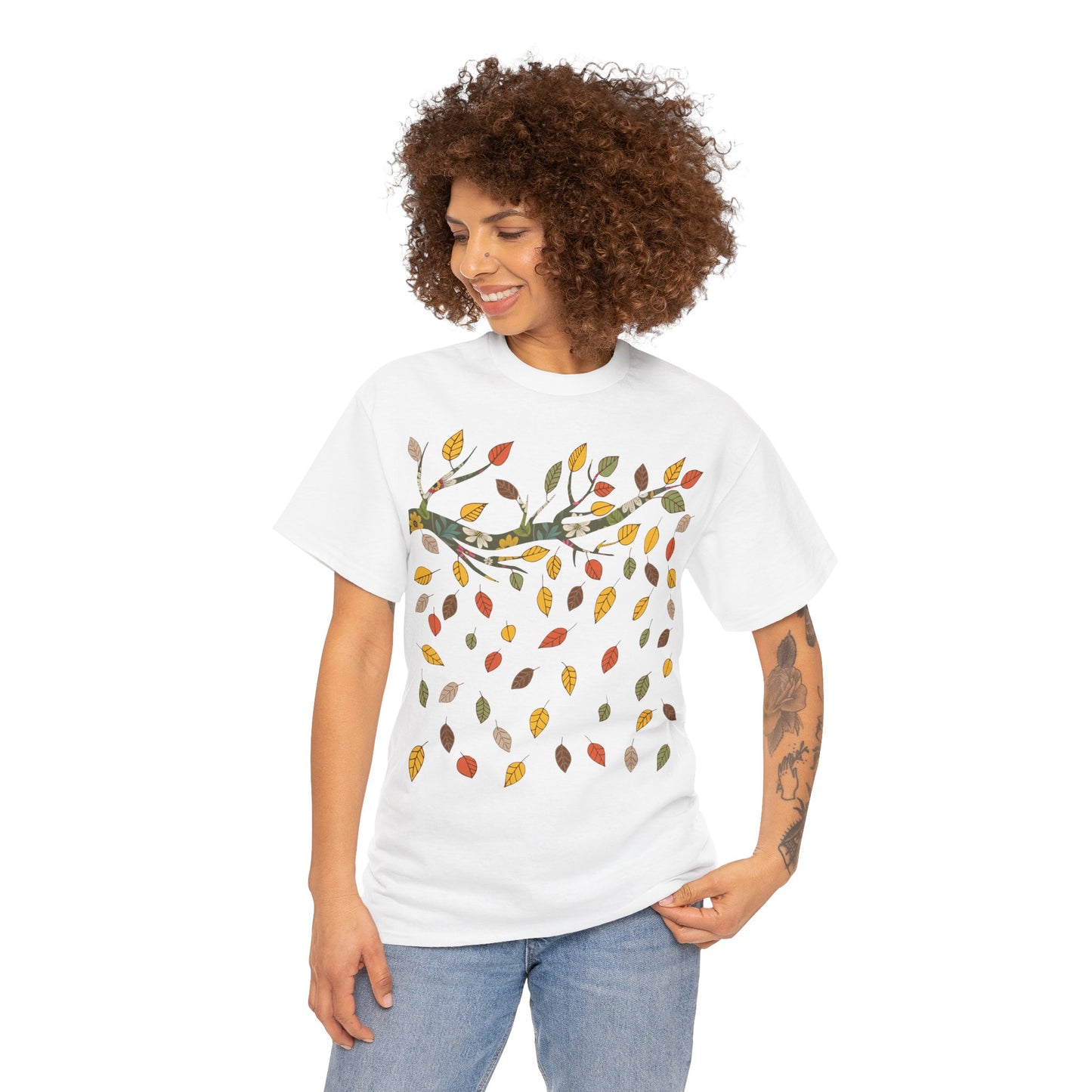 Fall Leaves Unisex Heavy Cotton Tee
