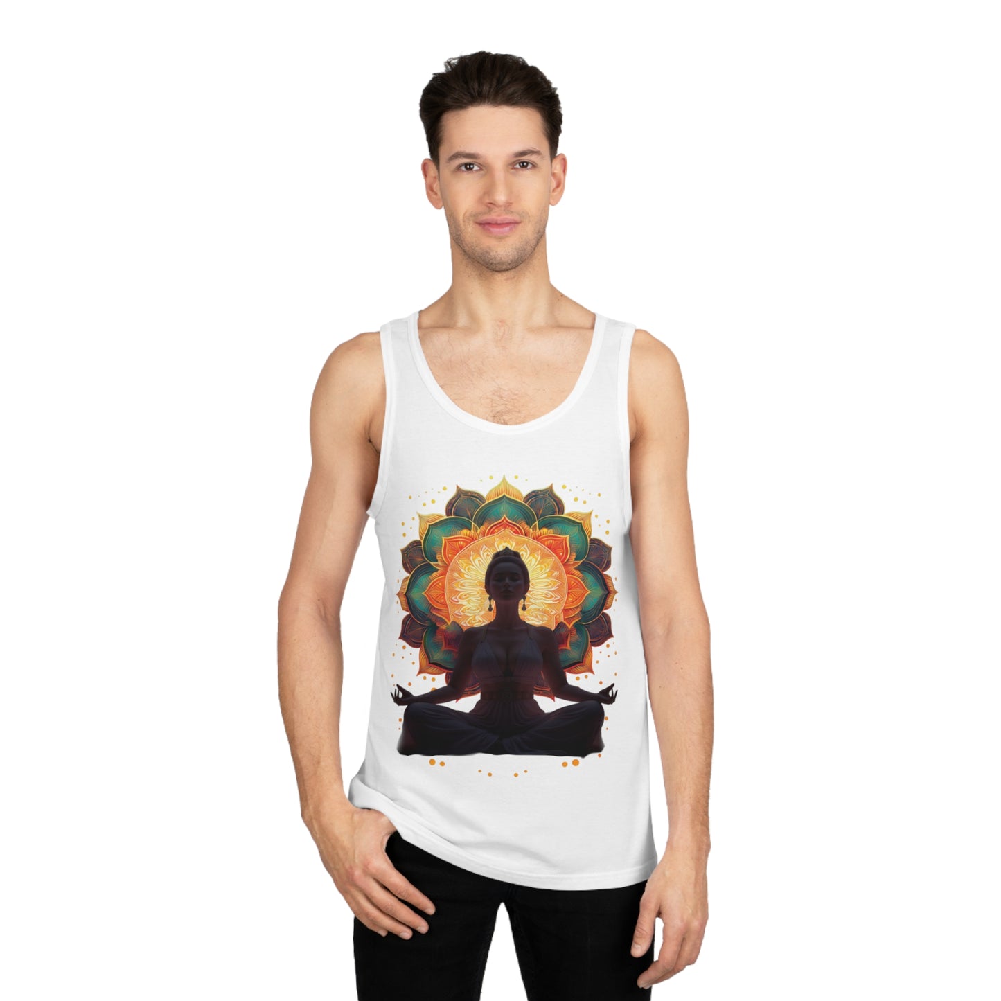 Meditation Goddess Unisex Tank Top | Yoga Wear, Zen Apparel, Spiritual Gift, Summer Outfit, Mindfulness Clothing