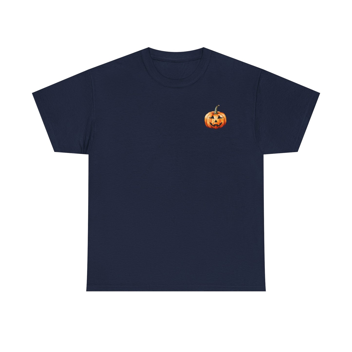 ๐ Embrace Autumn Magic - Pumpkin Bliss Collection for Cozy Season Vibes โจ - Harvest Vibes Pumpkin Cotton Tee | Fall Shirt, Halloween Apparel, Autumn Fashion, Unisex Graphic Tee, Gift for Pumpkin Lovers