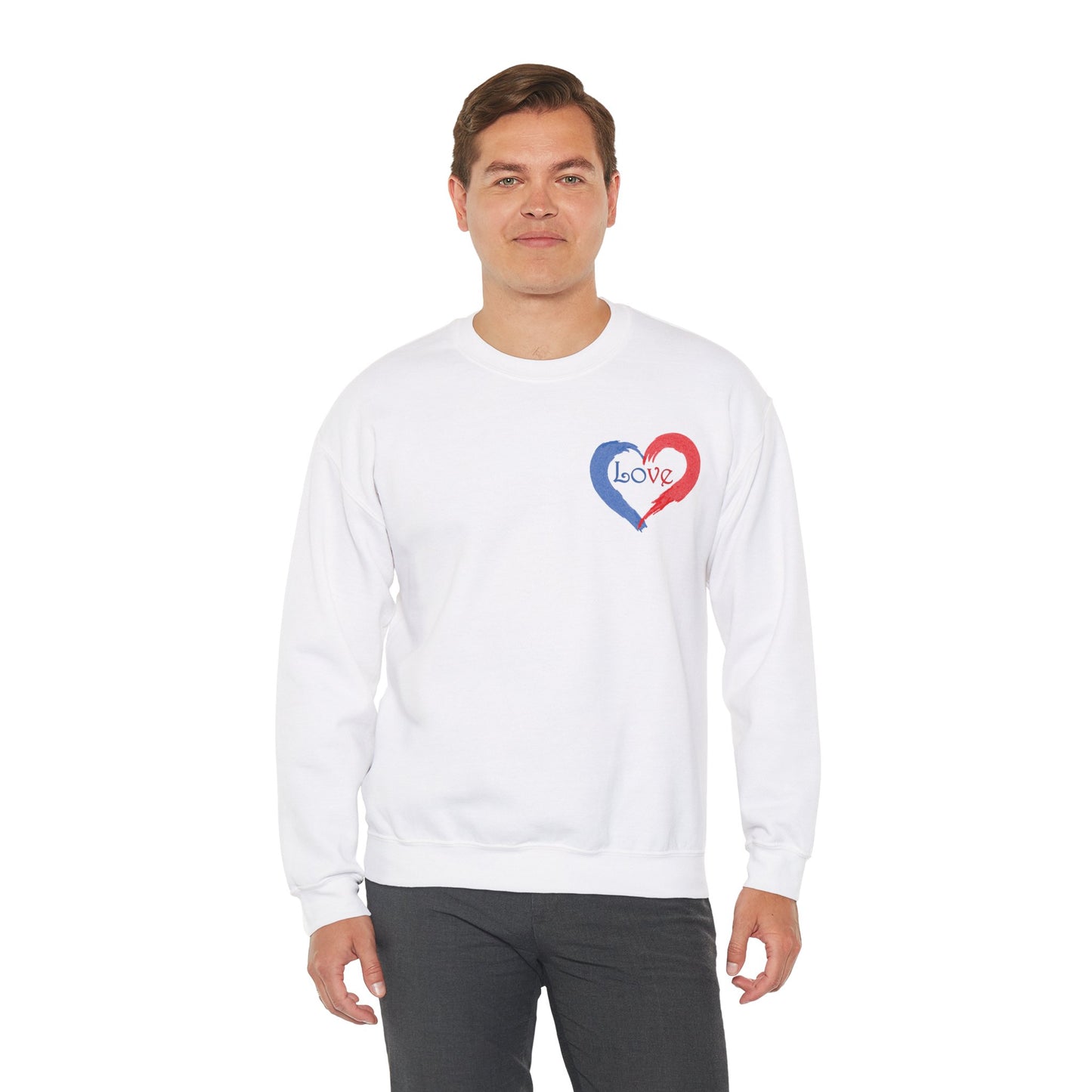 Painted Love Design Unisex Sweatshirt for Valentines Day