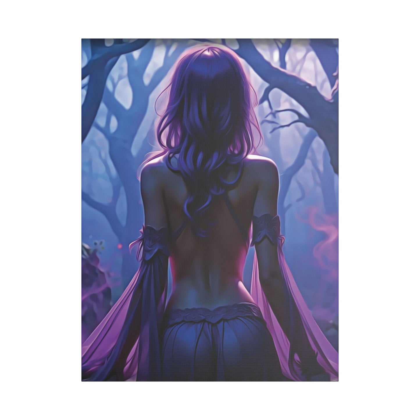 Whisper of the Mystic Woods β Where Magic Finds You π«οΈπ - Mystical Forest Satin Canvas Print, Wall Art Decor for Home, Bedroom, Gift for Fantasy Lovers, Unique Art Piece for Special Occasions