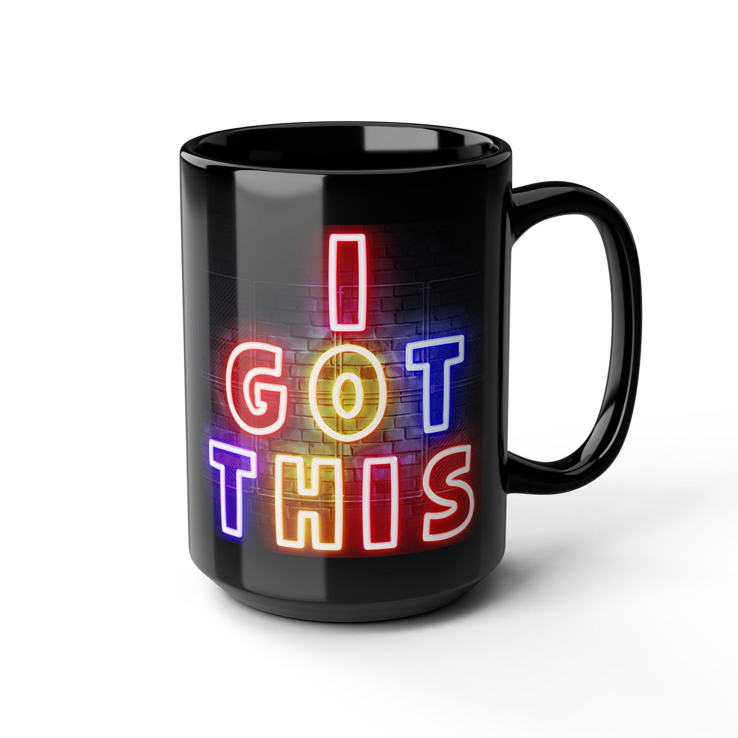 Motivational Black Mug - "I Got This" Coffee Cup for Encouragement, Inspirational Gift, Office Mug, Self-Care, Mindfulness