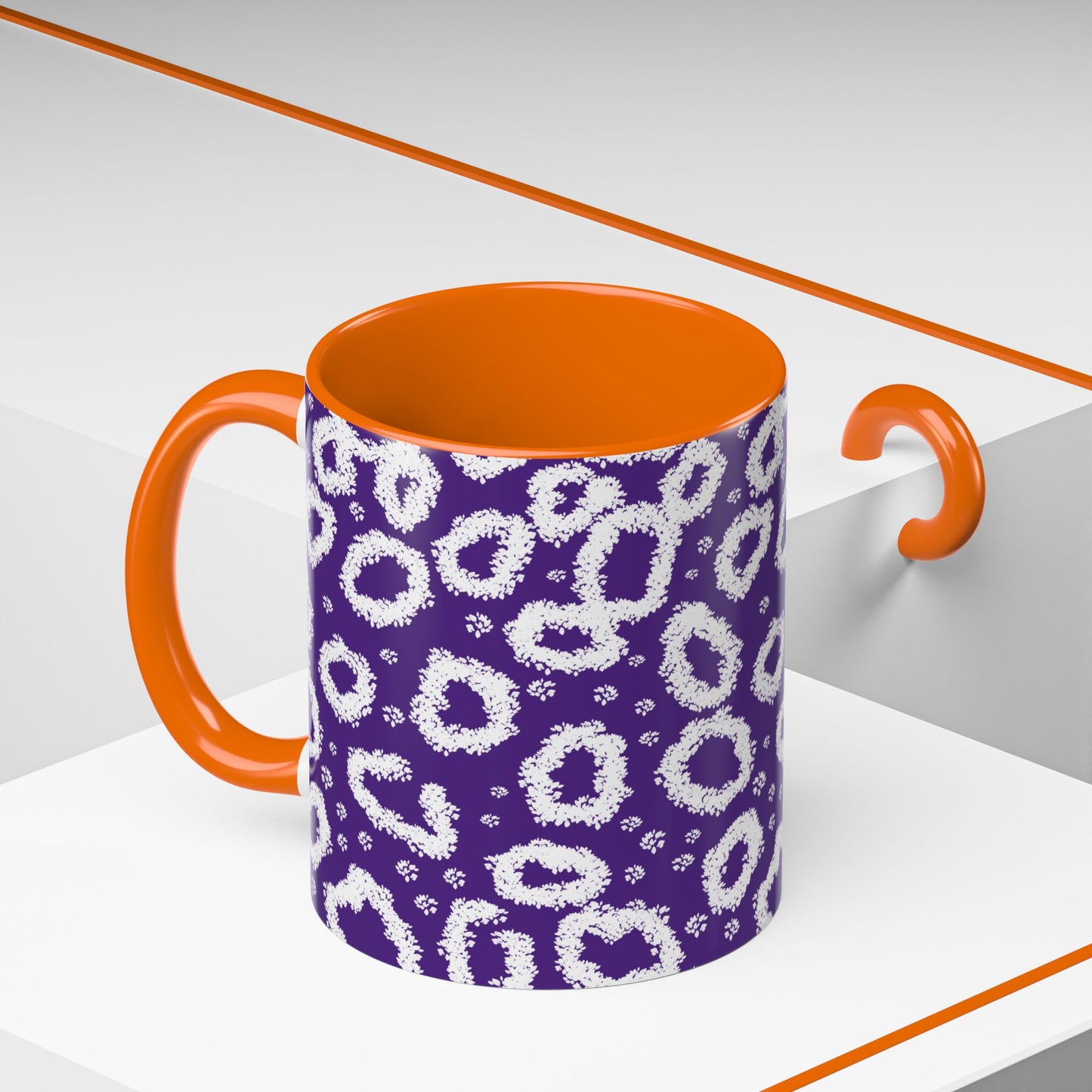 Trendy Purple Leopard Print Coffee Mug - 11 & 15oz