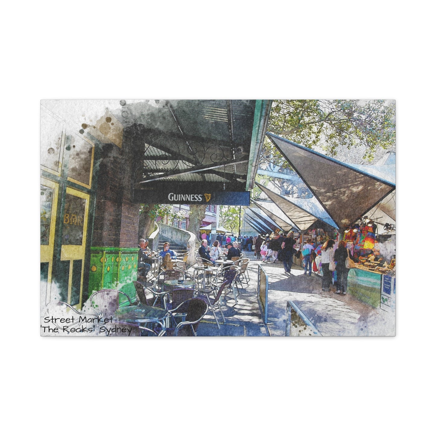 Canvas Print - Street Market in The Rocks area of Sydney