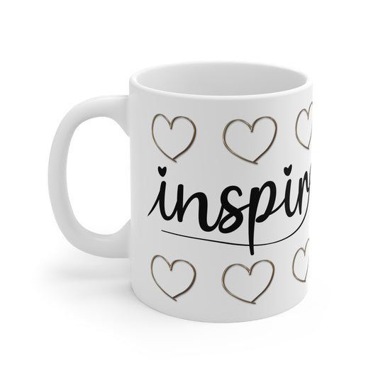 " Inspire" Inspirational Ceramic Coffee Cups - Motivational Mug 11oz & 15oz
