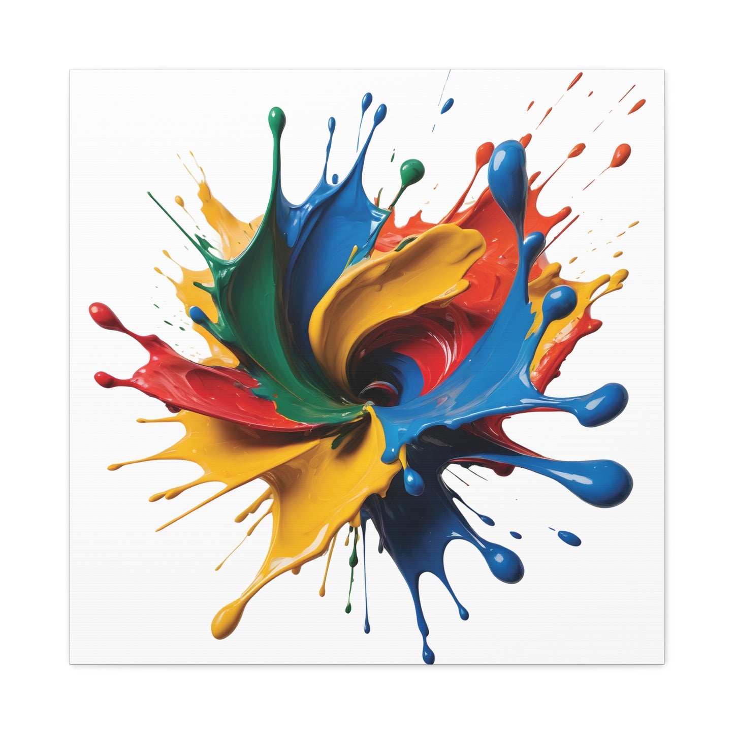 Vibrant Paint Splash Canvas Art - Colorful Splatter Wall Decor
