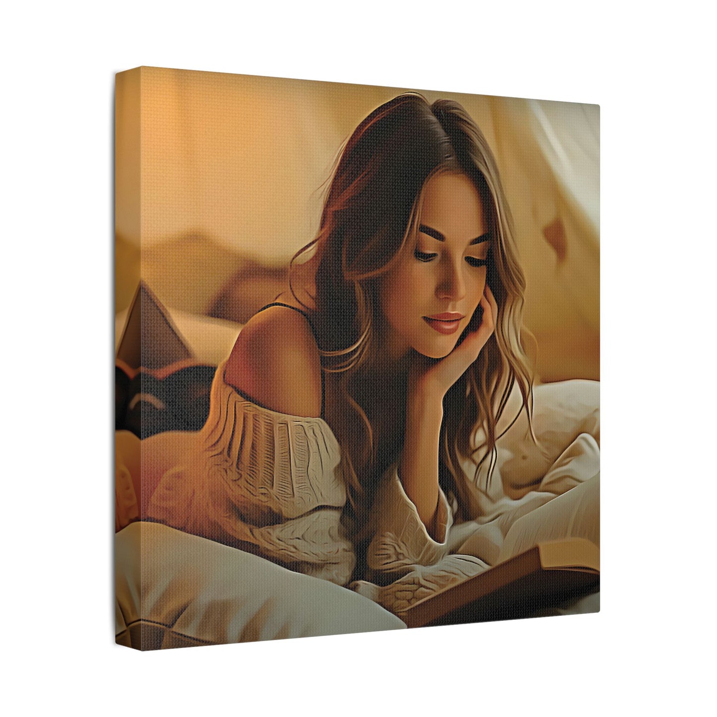All Booked for the Weekend – Cozy Chapters & Quiet Joy 📖✨ - Cozy Satin Canvas Art Print, Wall Decor for Home, Reading Nook, Gift for Book Lovers, Relaxing Room Accent