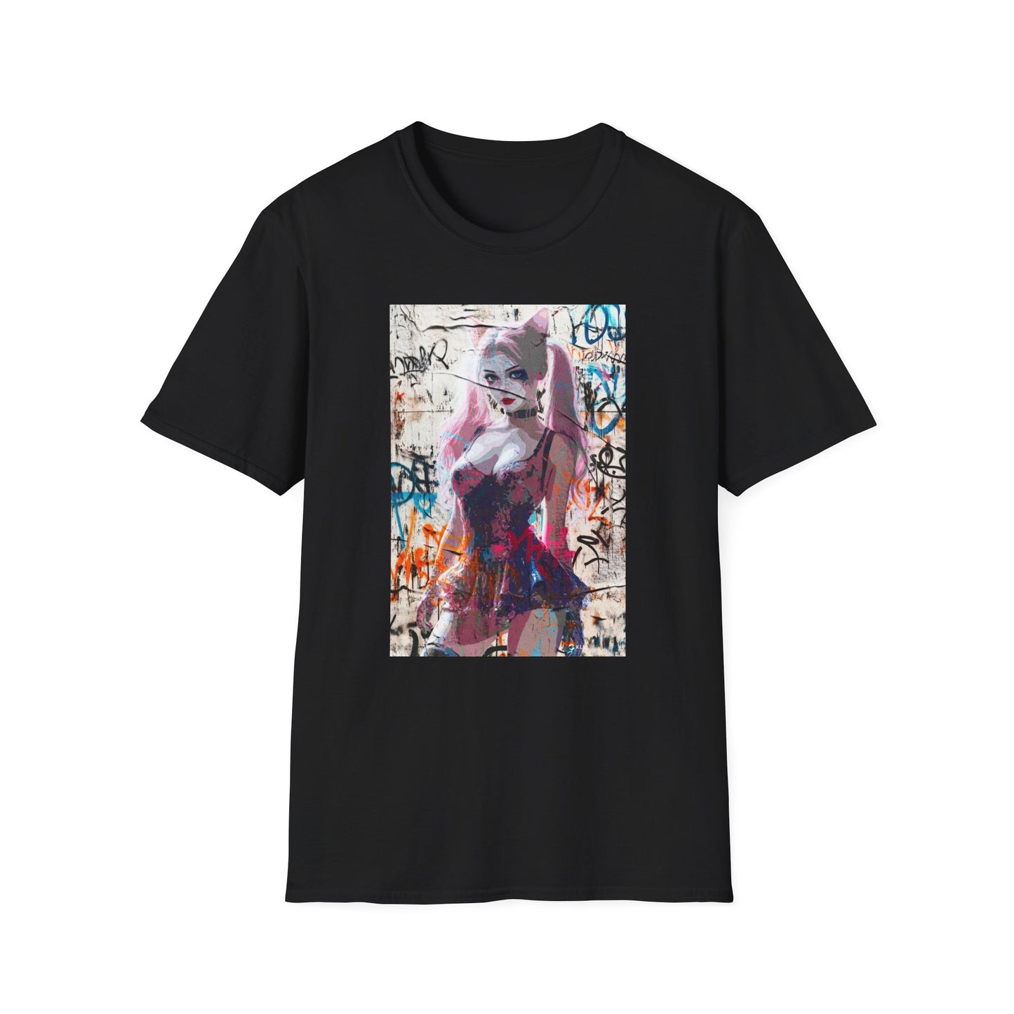 Softstyle T-Shirt - Pastel Punk Urban Graffiti Siren Design