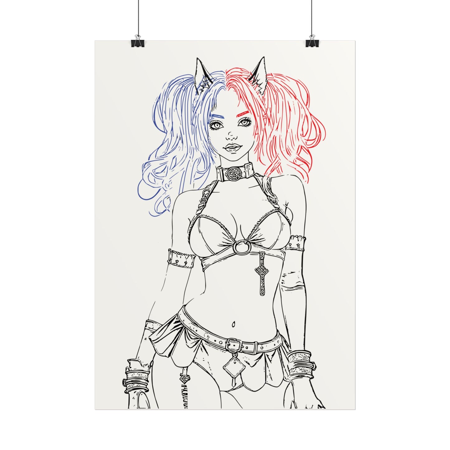 Stylish Anime, Manga, Cosplay, Kawaii, RPG Style Art Print: Trendy Illustrated Poster for Home Decor, Wall Art, Unique Gift, Collectible Artwork, Fashion-Inspired Decoration