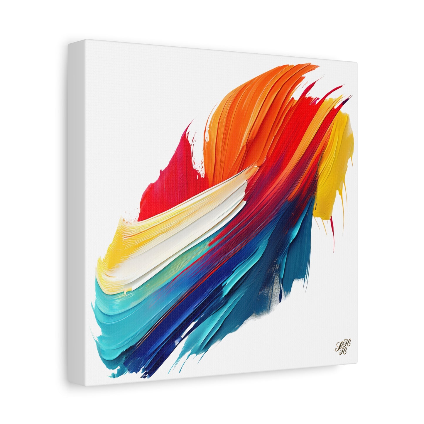 Vibrant Abstract Canvas Wall Art - Colorful Painting