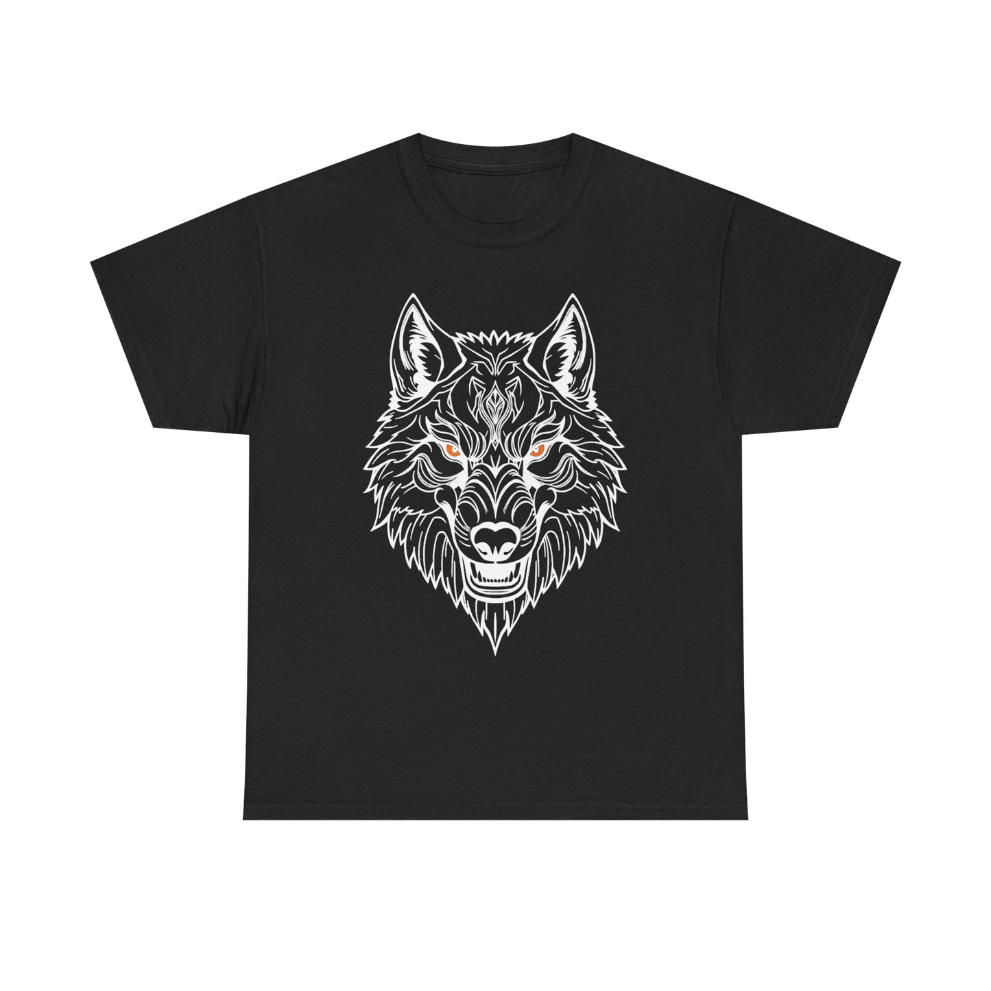 Fenrir Wolf Graphic Tee, Heavy Cotton Tee, Unisex Shirt, Animal Lover Gift, Graphic T-Shirt, Nature Inspired Apparel