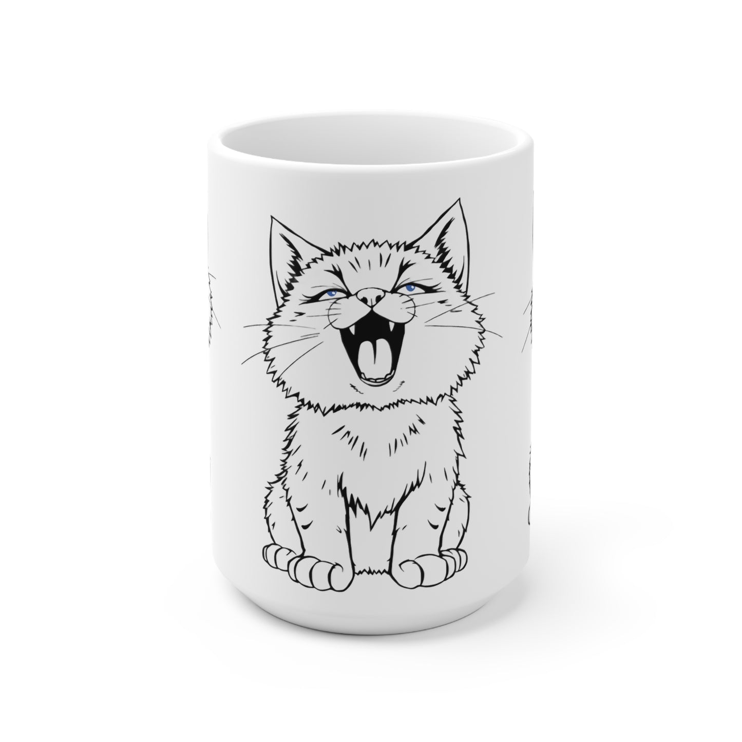Cute Cat Ceramic Mug, Fun Coffee Cup for Animal Lovers, Cat Lover Gift, Personalized Mug for Pet Owners, Cat-Themed Kitchen Decor