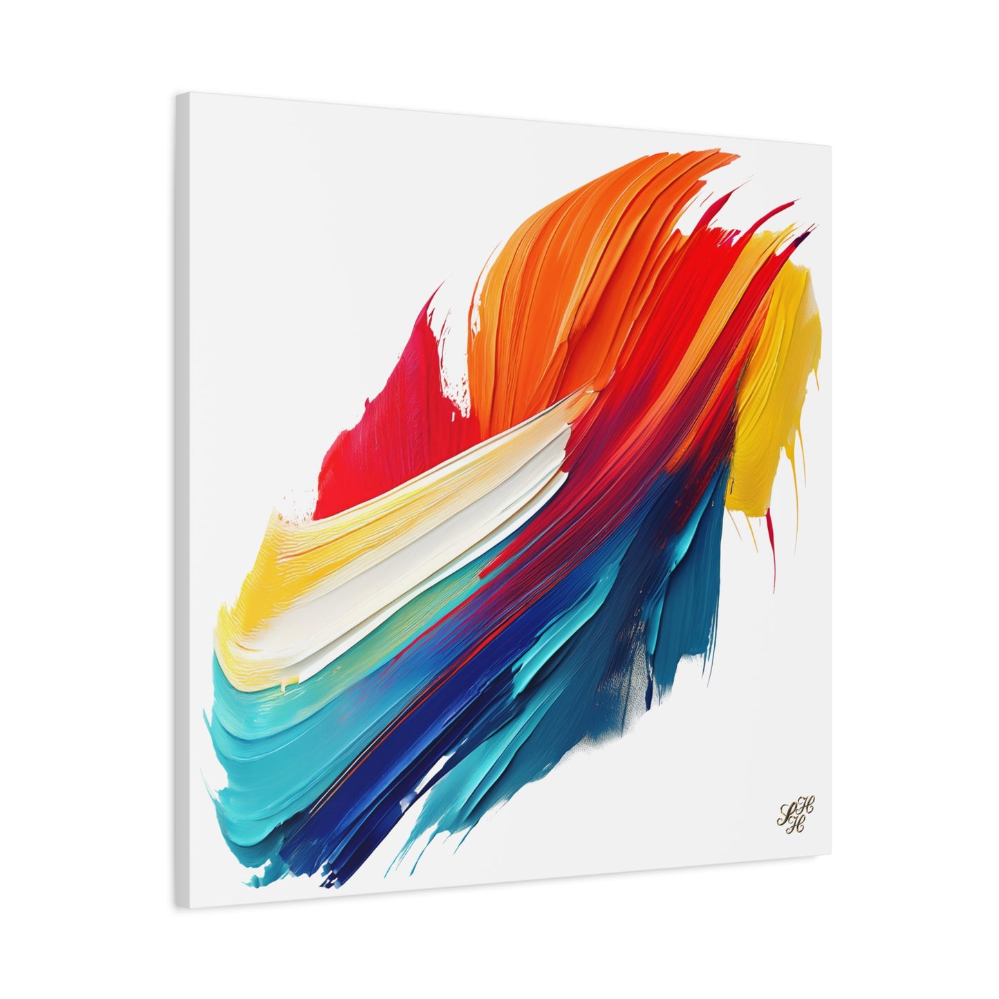 Vibrant Abstract Canvas Wall Art - Colorful Painting