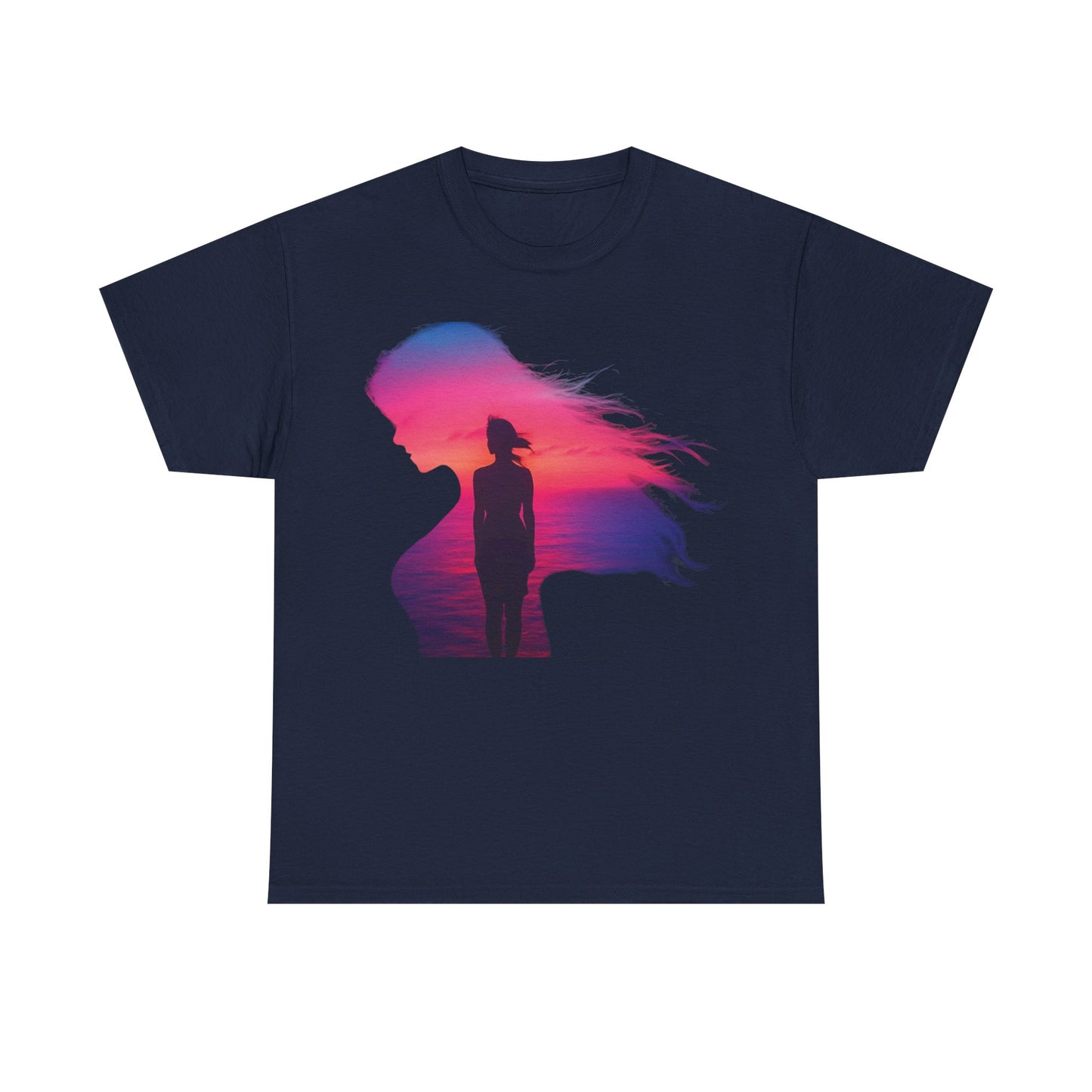 Sunset Soul โ Where Color Meets Calm and Every Horizon Inspires ๐
โจ - Sunset Silhouette Tee, Unisex Cotton Shirt, Artistic Graphic T-Shirt, Casual Fashion Top, Gift for Nature Lovers