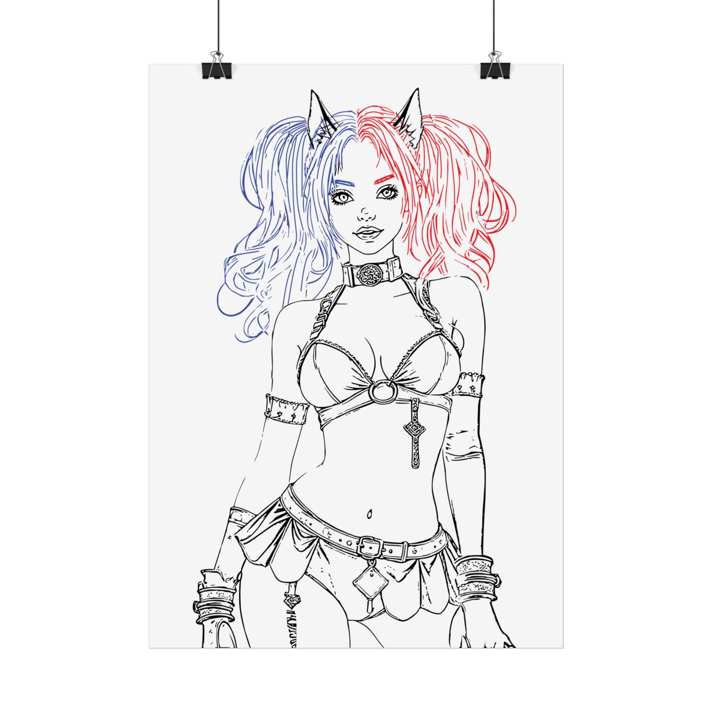 Stylish Anime, Manga, Cosplay, Kawaii, RPG Style Art Print: Trendy Illustrated Poster for Home Decor, Wall Art, Unique Gift, Collectible Artwork, Fashion-Inspired Decoration