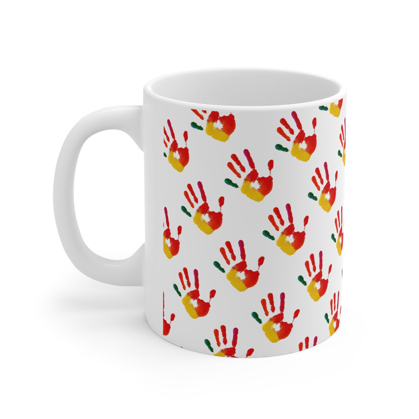 Mug - Colorful Handprints Coffee Cup 11oz/15oz
