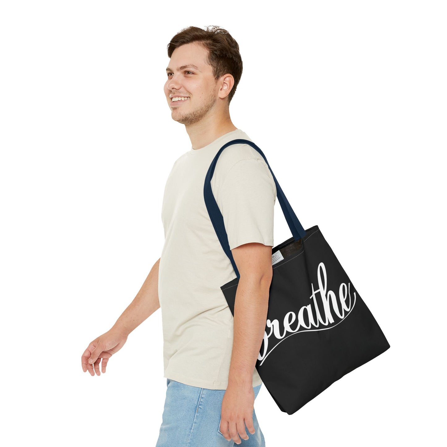 Inspirational 'Breathe' Tote Bag - Motivational Everyday Carry