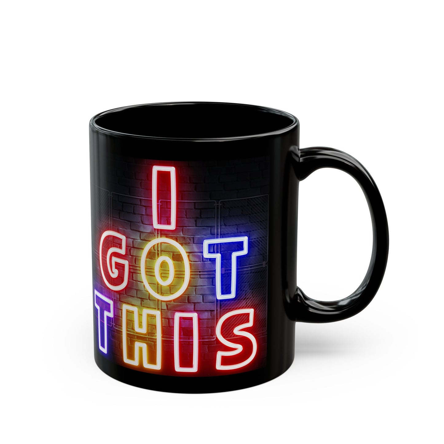 Motivational Black Mug - "I Got This" Coffee Cup for Encouragement, Inspirational Gift, Office Mug, Self-Care, Mindfulness
