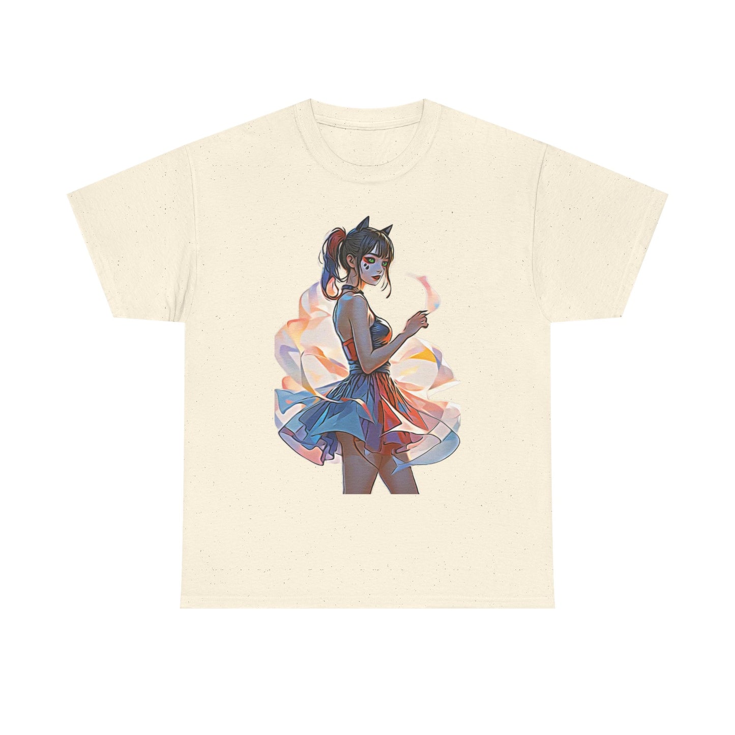 ✨Moonlit Grace: Anime Catgirl Aura for Casual Wear, Posters, Mugs and much more. - Artistic Cat Lady Tee, Cool Graphic Shirt for Animal Lovers, Ideal Gift for Birthdays & Cat Lovers, Casual Wear, Unisex Cotton Tee