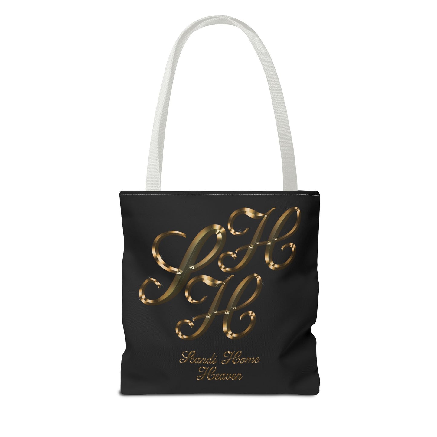 Tote Bag - Golden colored Scandi Home Heaven Designer Logo