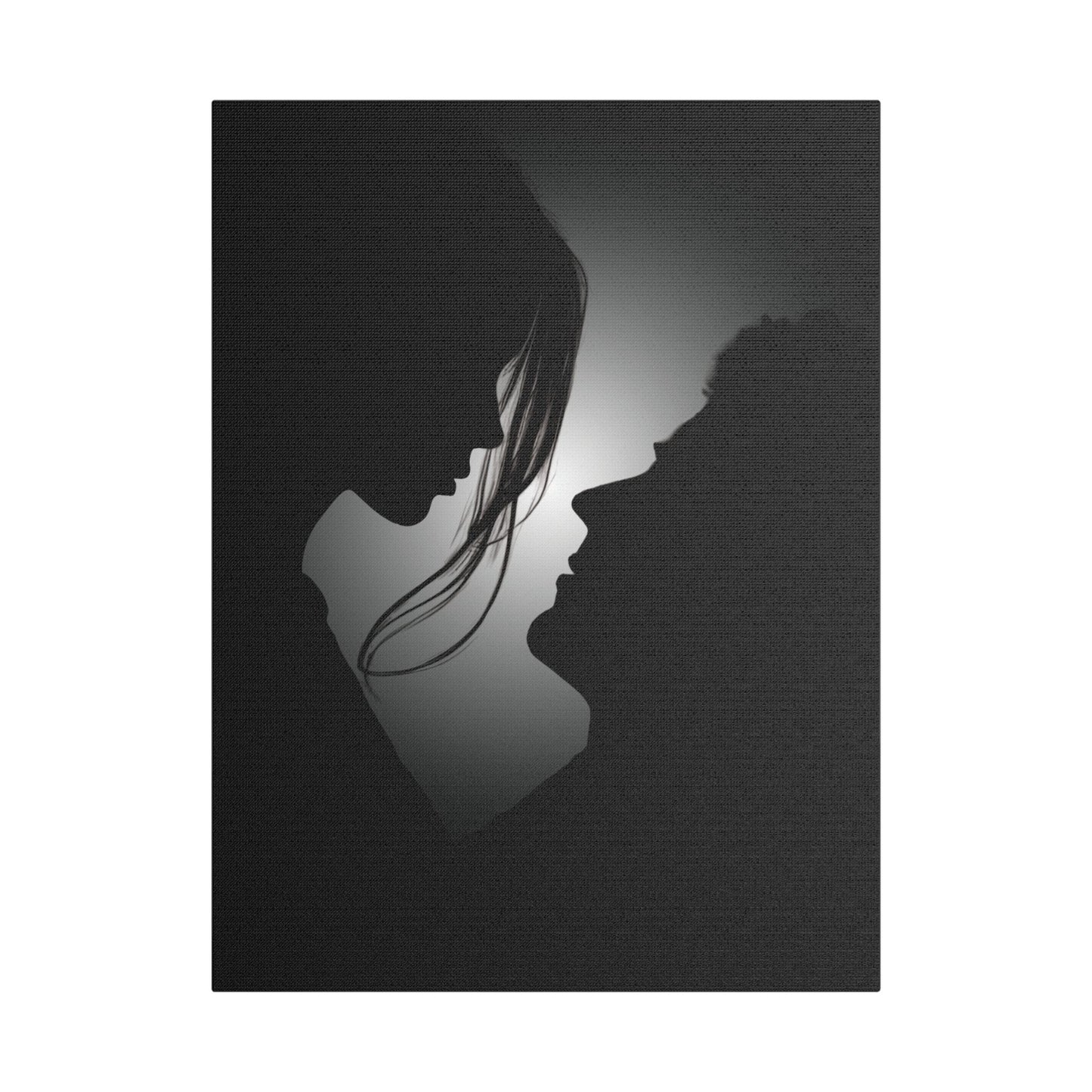 Romantic Silhouette – "Possibilities" Couple Art for Canvas & Poster DecorCanvas Wall Art, Love Silhouette Decor, Anniversary Gift, Couple's Bedroom Decor, Relationship Gift Idea