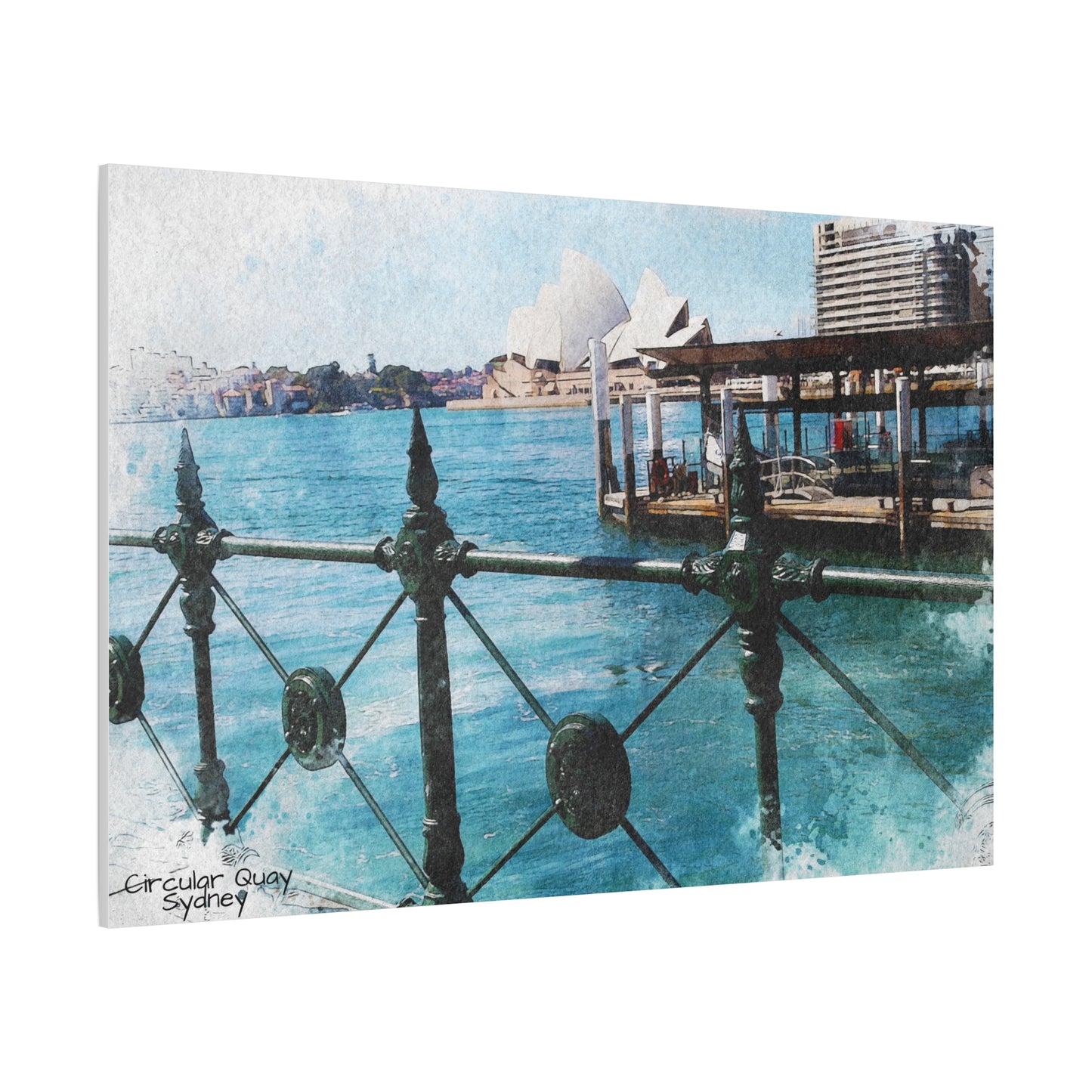 Artistic Wall Canvas - Sydney's Circular Quay Scenic Print