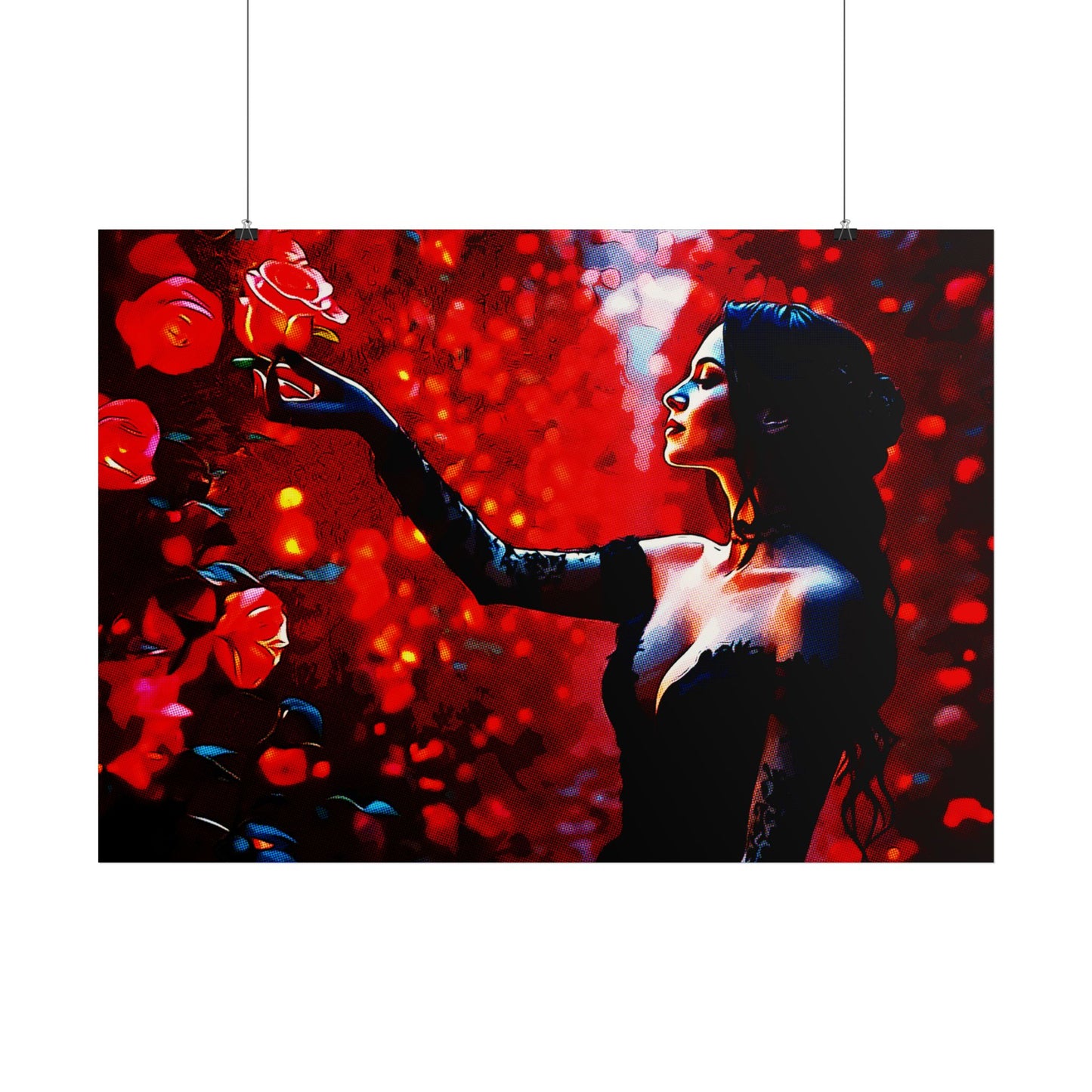 Canvas Poster Art - A Rose for A Rose - Gothic Romance