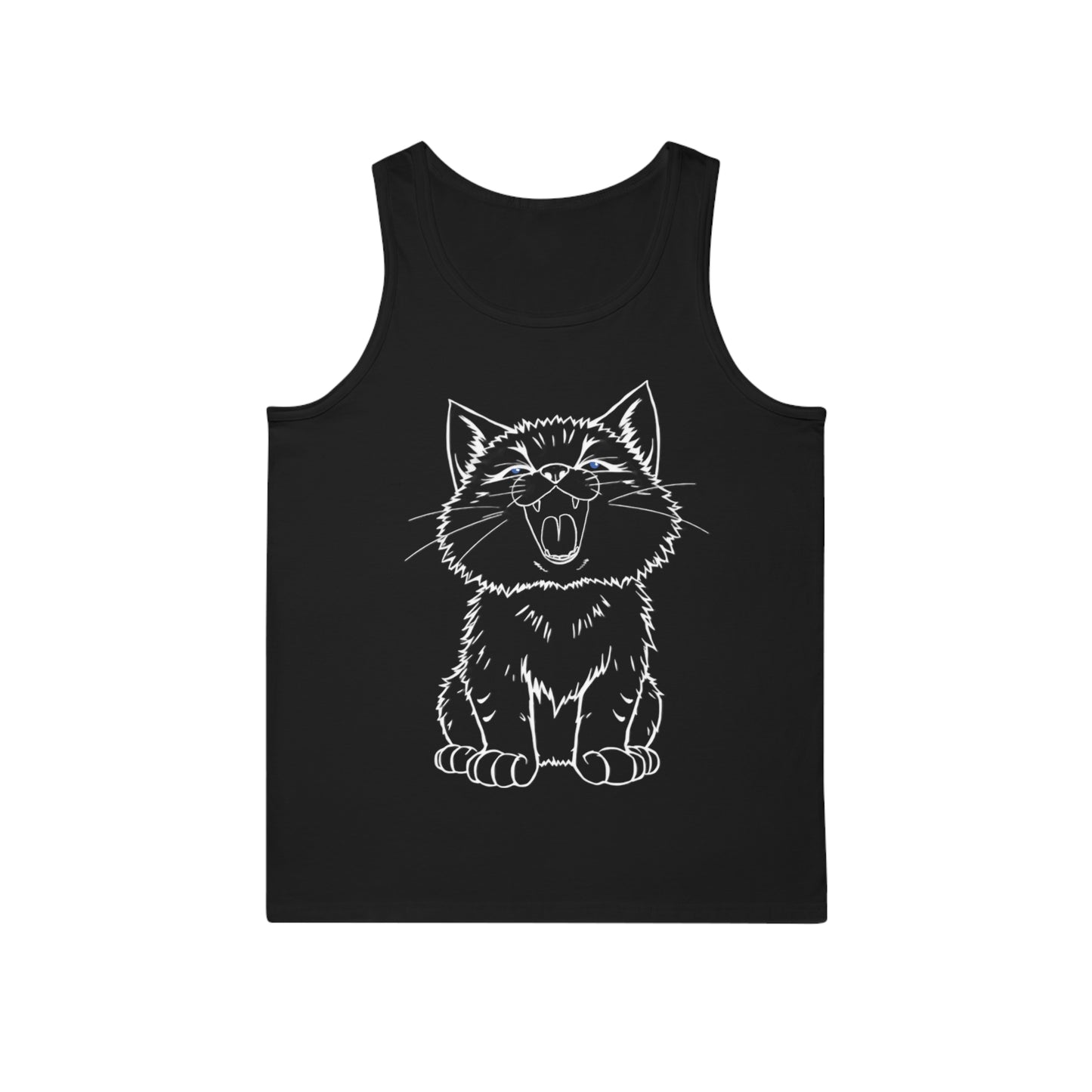 Cute Cat Unisex Softstyle™ Tank Top | Fun Summer Top, Cat Lover Gift, Casual Wear, Funny Animal Shirt, Birthday Present