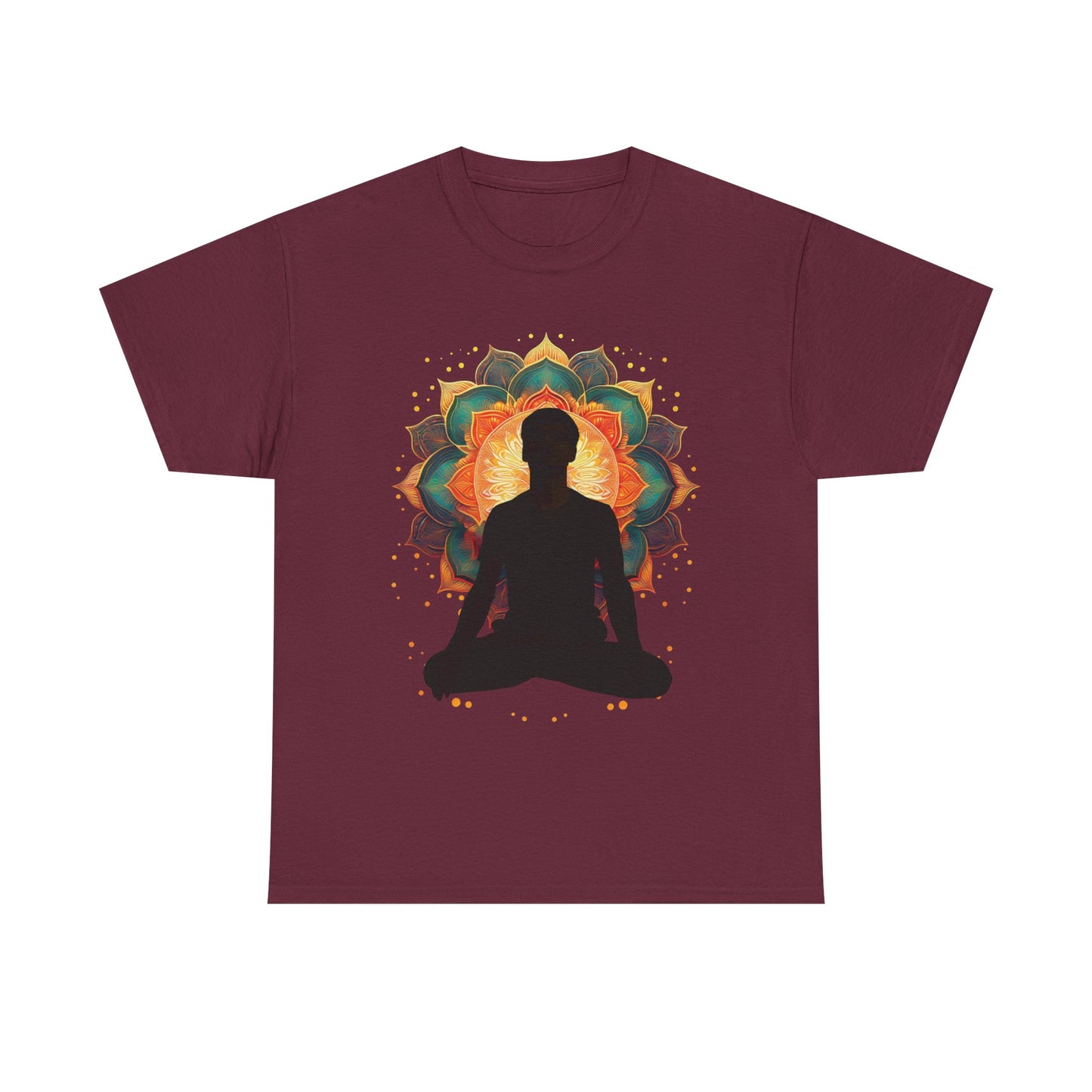 Meditation Vibe Unisex Heavy Cotton Tee, Spiritual Shirt, Yoga Apparel, Gift for Mindfulness, Chakra T-Shirt, Wellness Clothing