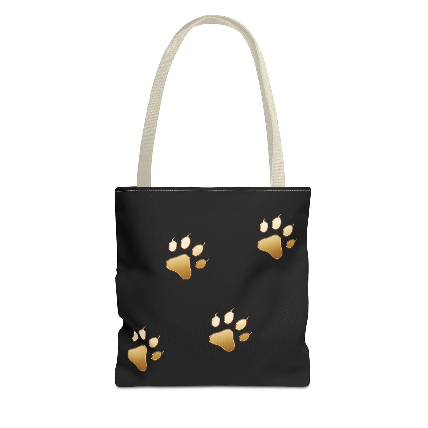 Gold cat Paw Print Tote Bag - Stylish & Practical for Animal Lovers