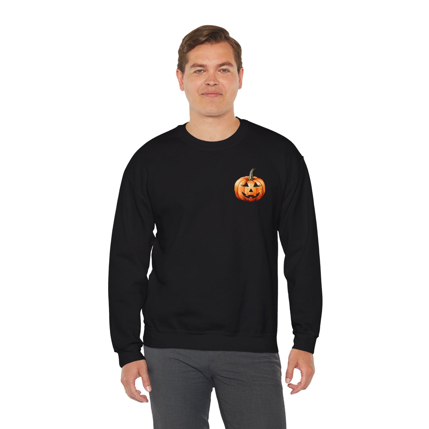 ๐ Embrace Autumn Magic - Pumpkin Bliss Collection for Cozy Season Vibes โจ2 - Halloween Pumpkin Crewneck Sweatshirt | Cozy Fall Fashion, Unisex Sweater, Casual Wear, Gift for Halloween Lovers, Autumn Style