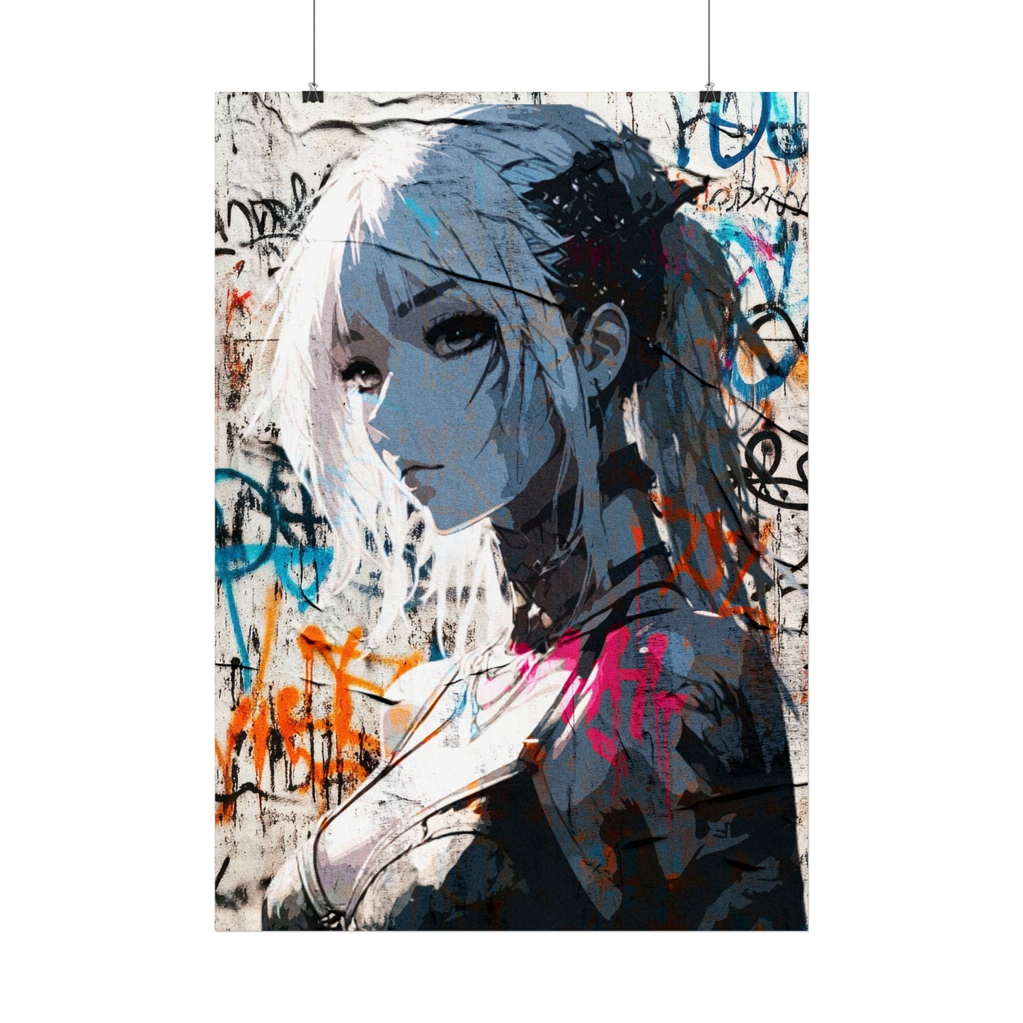 Urban Graffiti Art Poster - " Atractive Woman" Edgy Aesthetic Wall Decor for Modern Spaces (Pop Art)